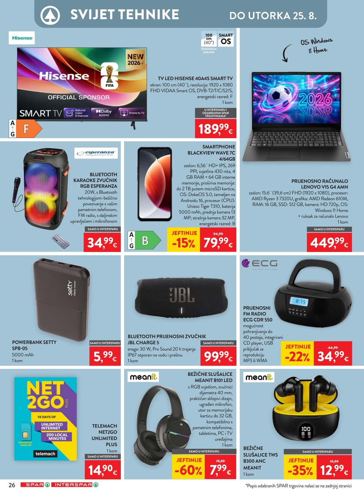 Stranica 40. Spar kataloga - Tjedna Akcija od 12.08.2026.