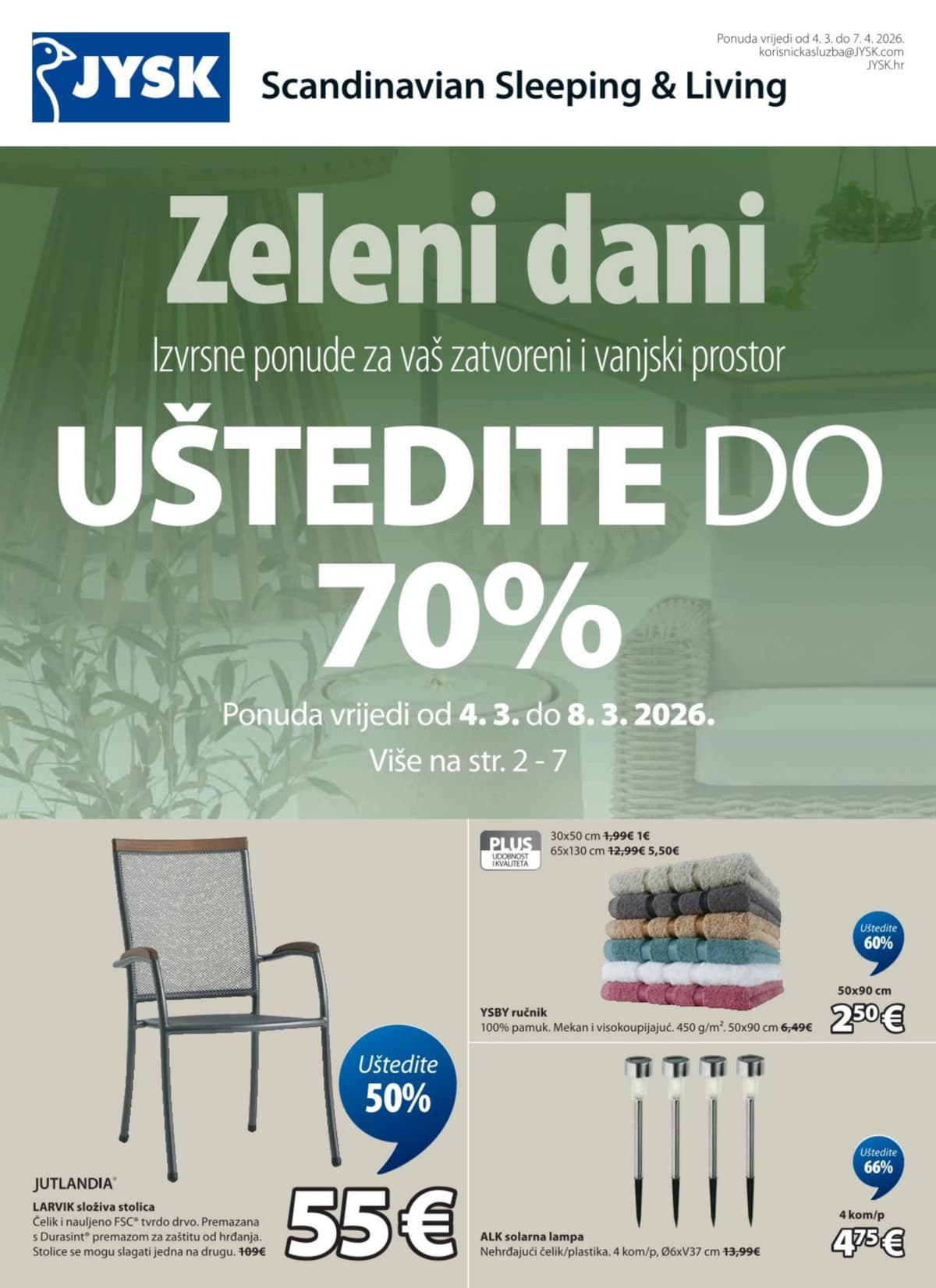 Stranica 1. Jysk kataloga - Akcijska Ponuda od 15.03.2026.