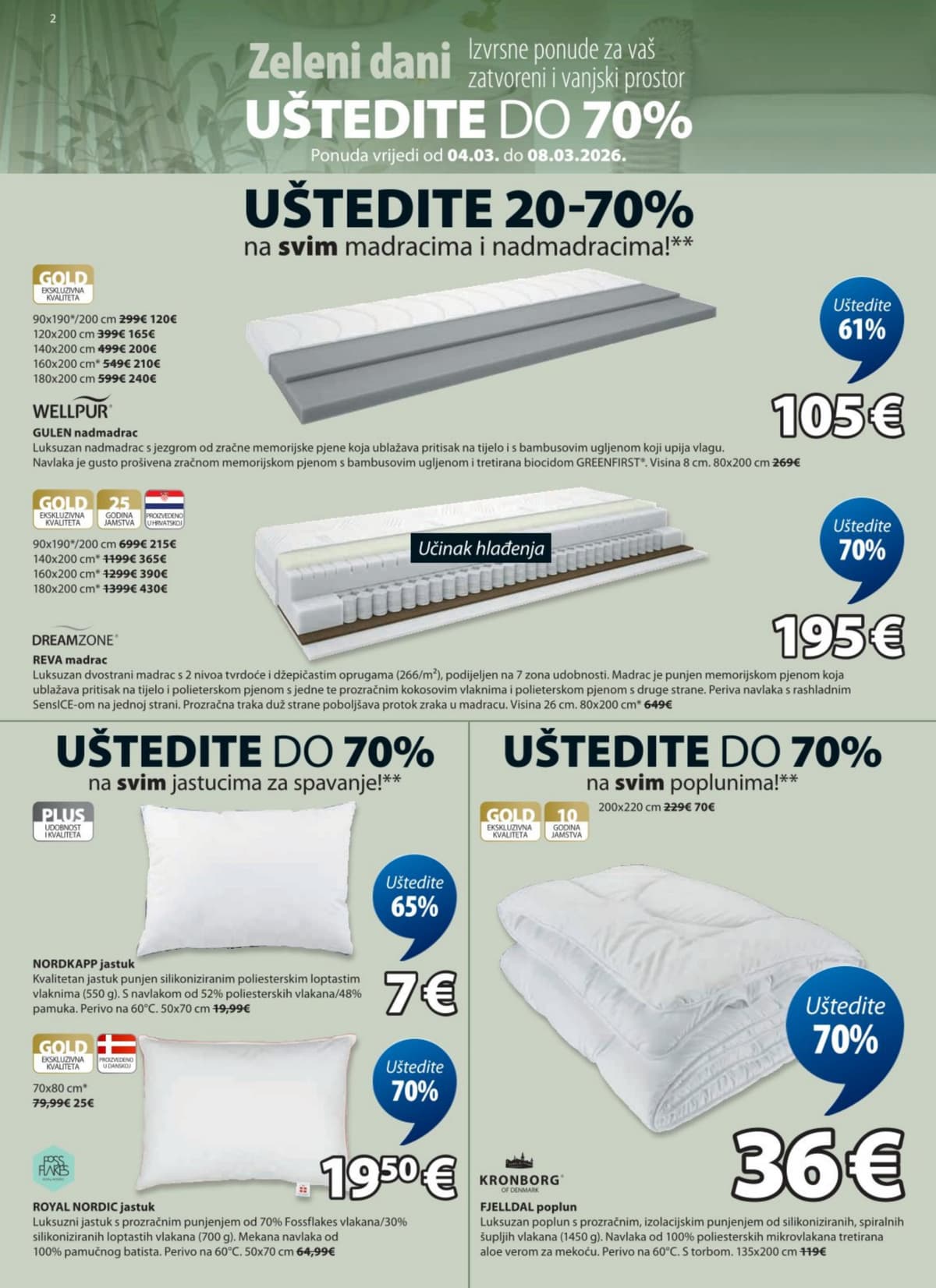 Stranica 2. Jysk kataloga - Akcijska Ponuda od 15.03.2026.