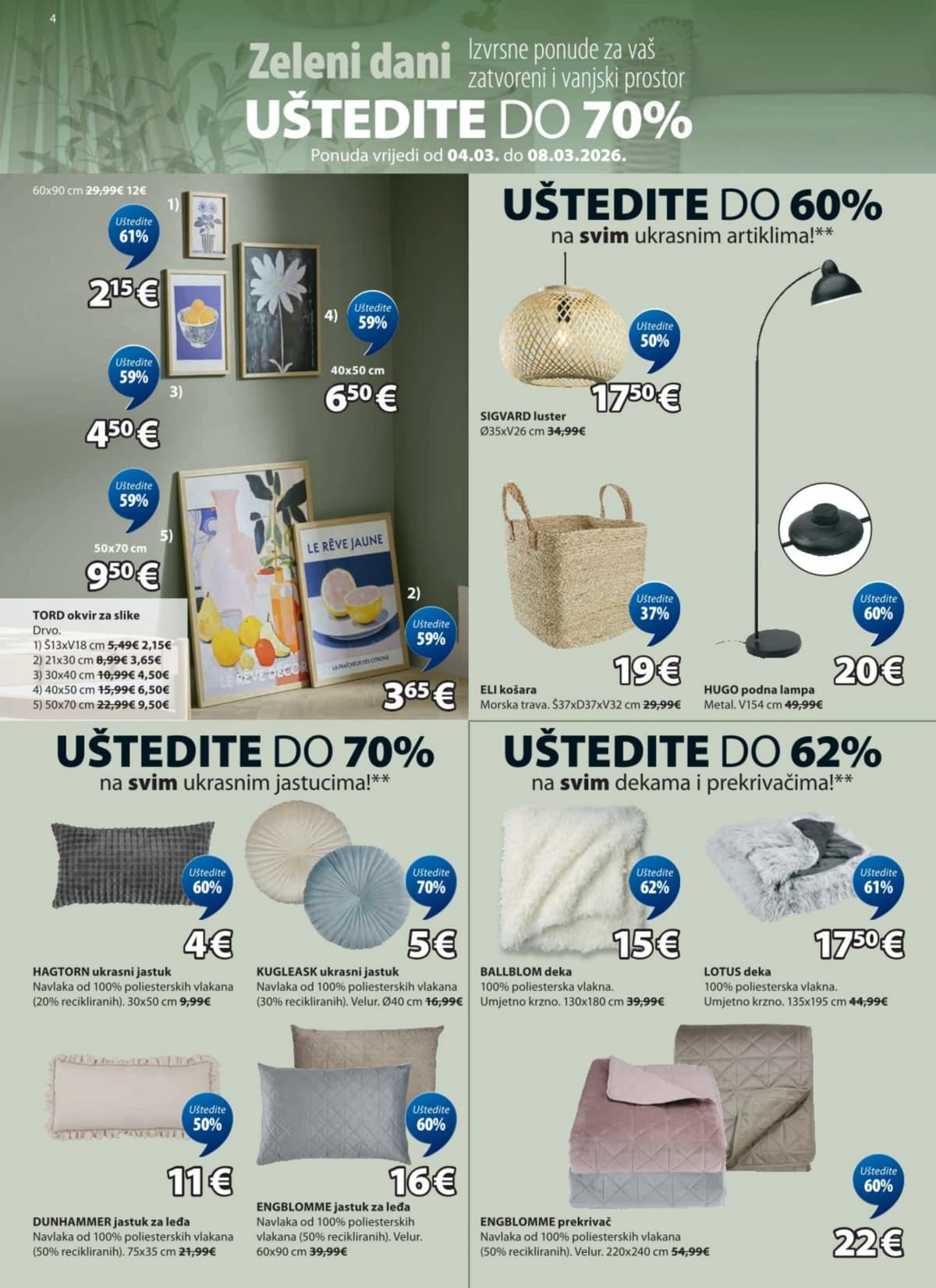 Stranica 4. Jysk kataloga - Akcijska Ponuda od 15.03.2026.