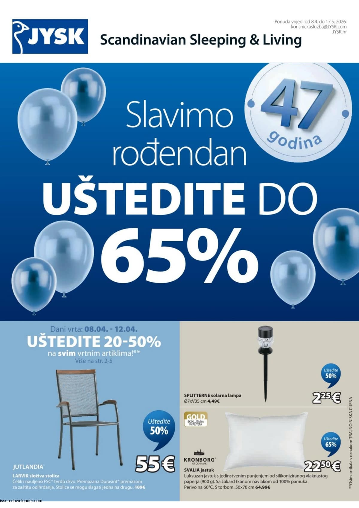 Stranica 1. Jysk kataloga - Akcijska Ponuda od 09.04.2026.