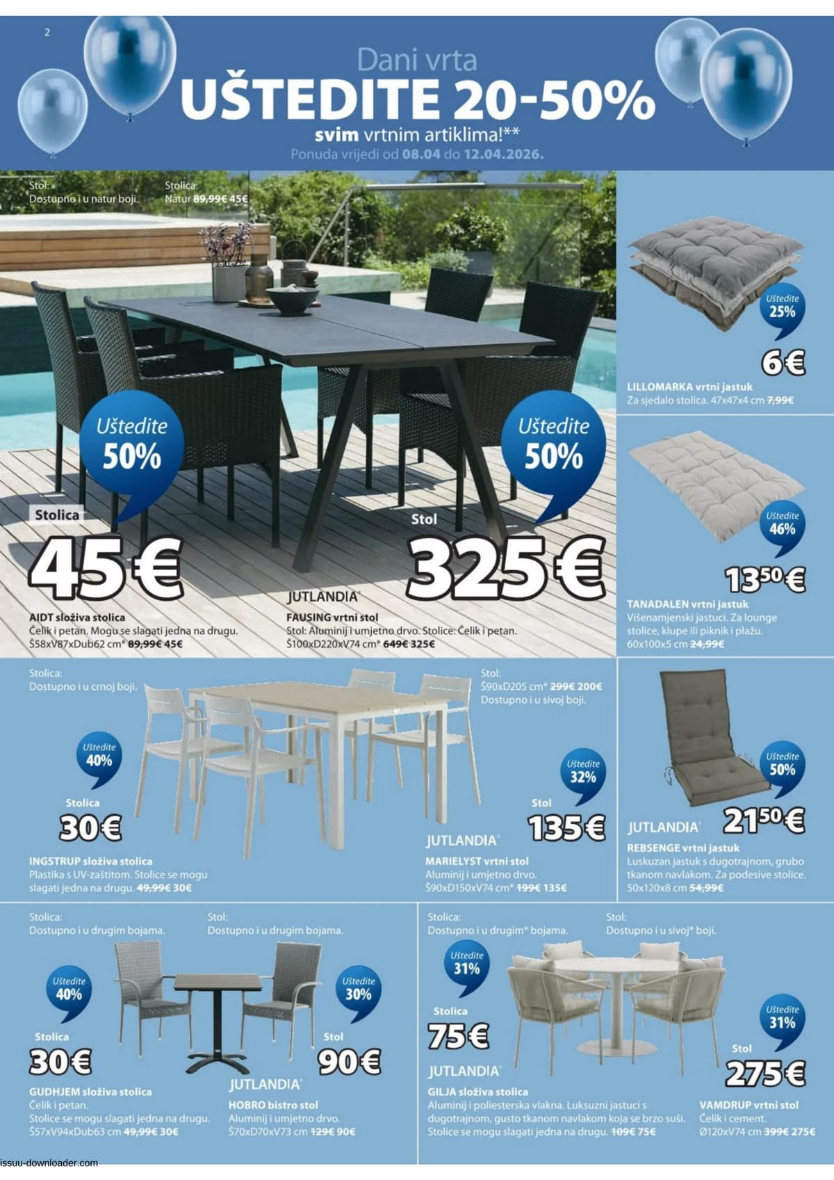 Stranica 2. Jysk kataloga - Akcijska Ponuda od 09.04.2026.