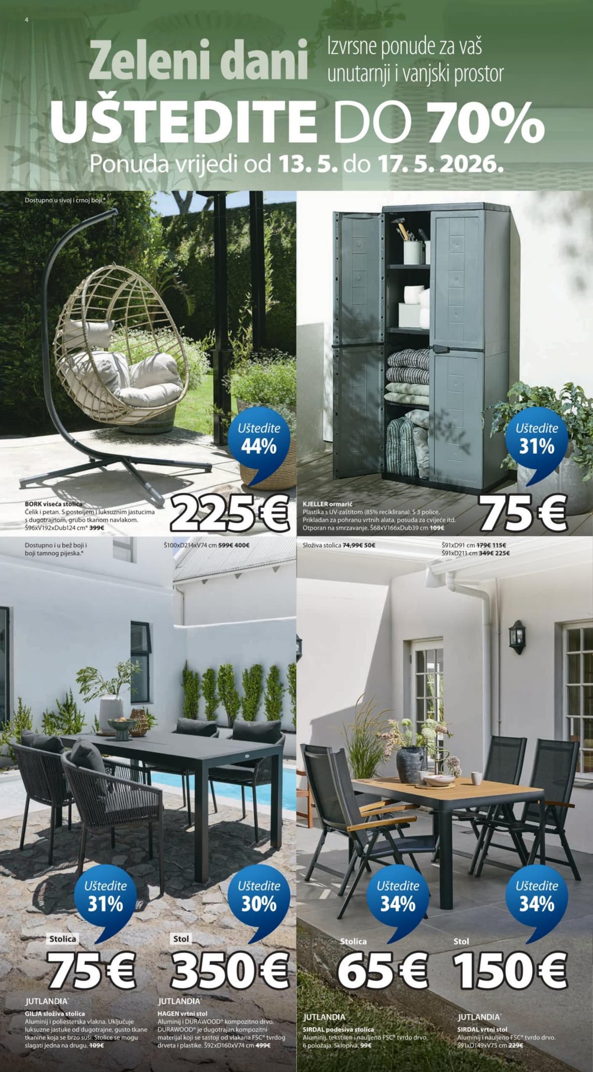 Stranica 4. Jysk kataloga - Zeleni Dani od 13.05.2026.