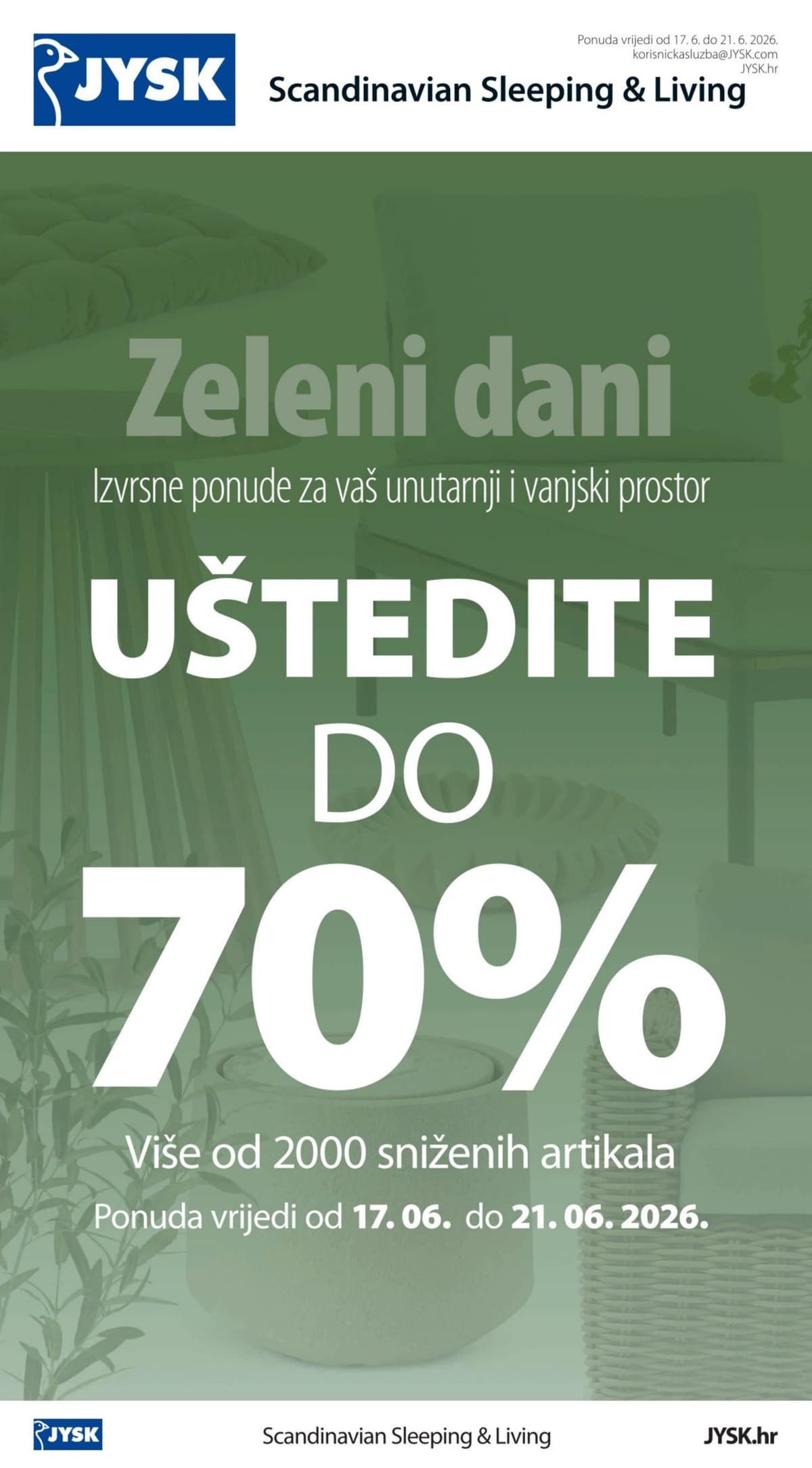 Stranica 1. Jysk kataloga - Zeleni dani od 16.06.2026