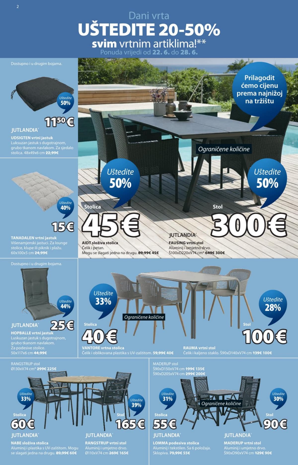 Stranica 2. Jysk kataloga - Rasprodaja do 70% od 24.06.2026