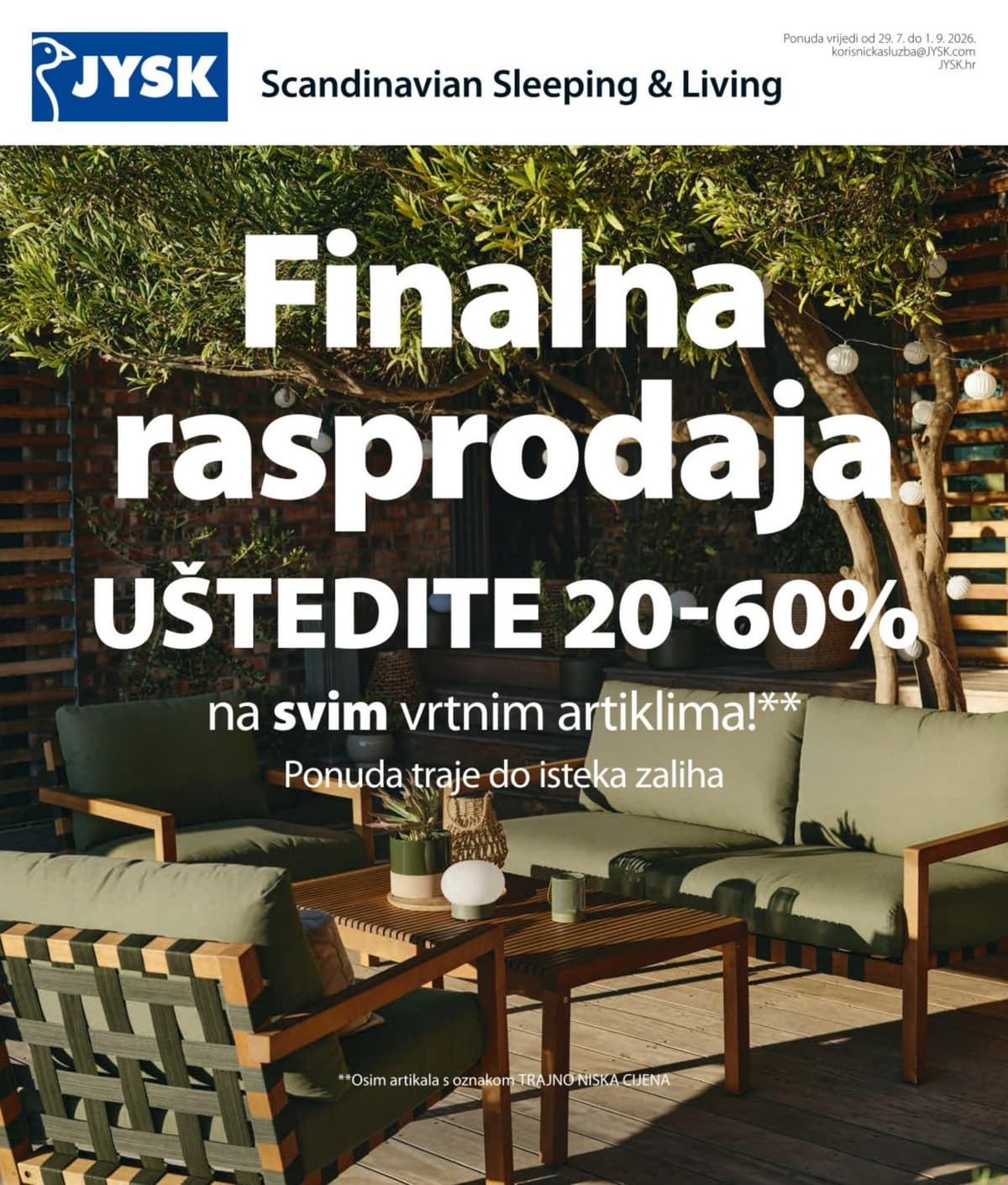 Stranica 1. Jysk kataloga - Finalna Rasprodaja od 27.07.2026.