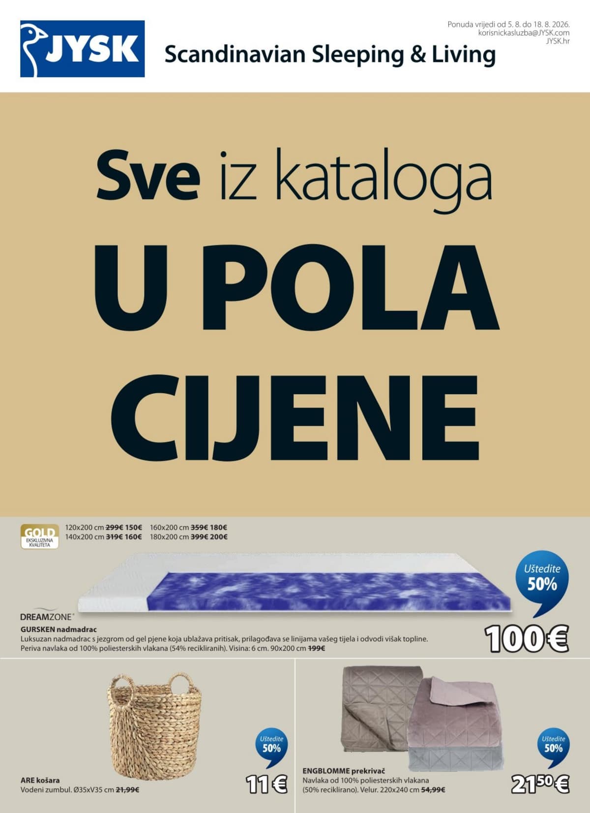 Stranica 1. Jysk kataloga - Sve iz kataloga u pola cijene