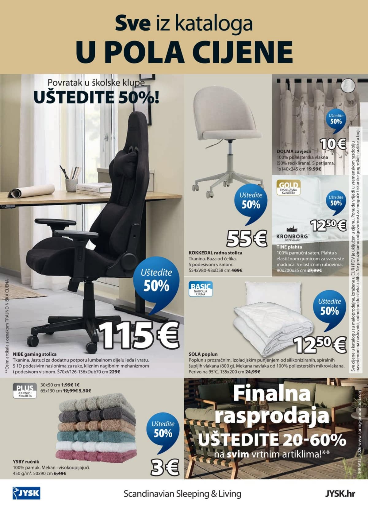 Stranica 12. Jysk kataloga - Sve iz kataloga u pola cijene od 12.08.2026.