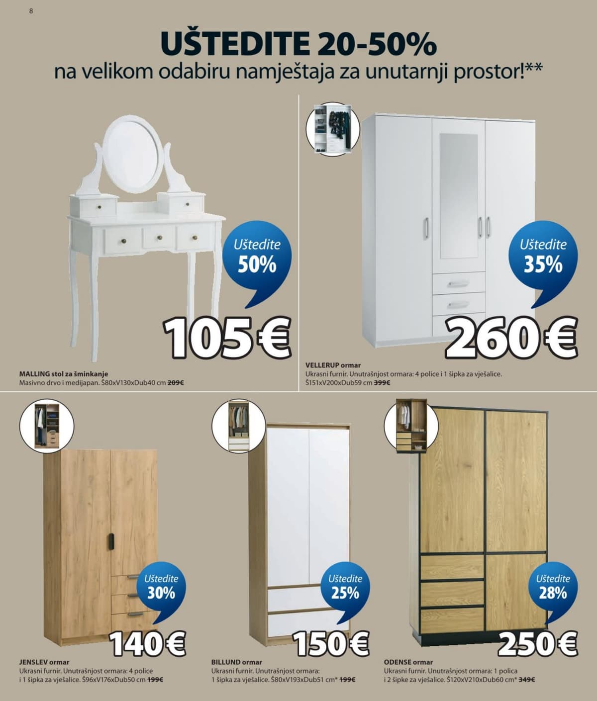 Stranica 8. Jysk kataloga - Akcijska Ponuda od 26.08.2026.