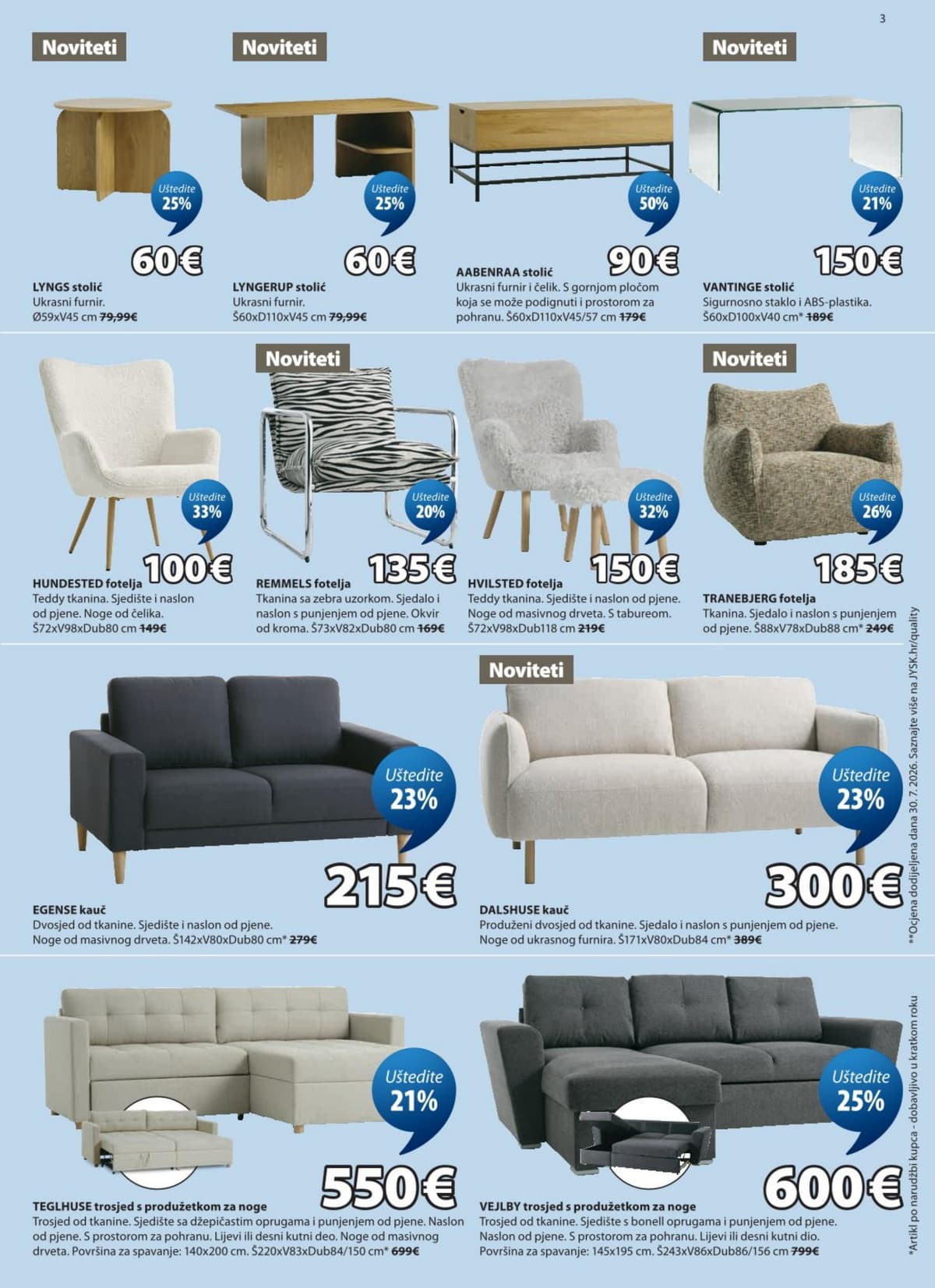 Stranica 3. Jysk kataloga - Uštedite do 65% od 28.09.2026.