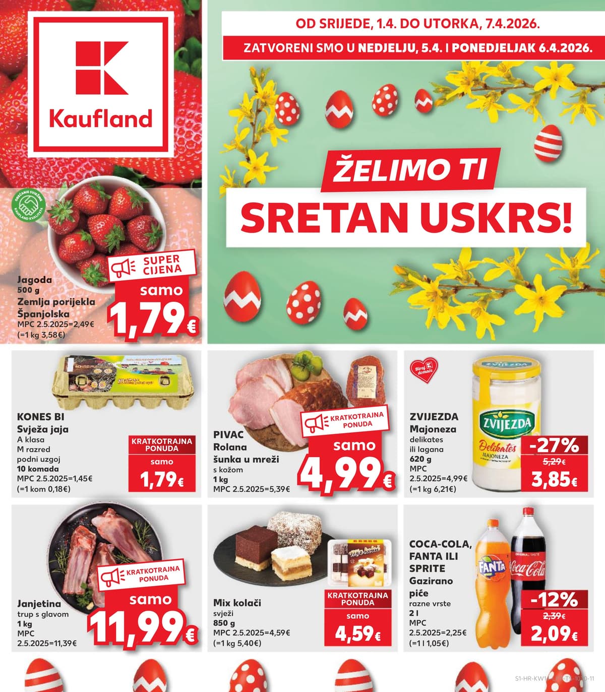 Stranica 1. Kaufland kataloga - Tjedna Akcija od 29.03.2026.