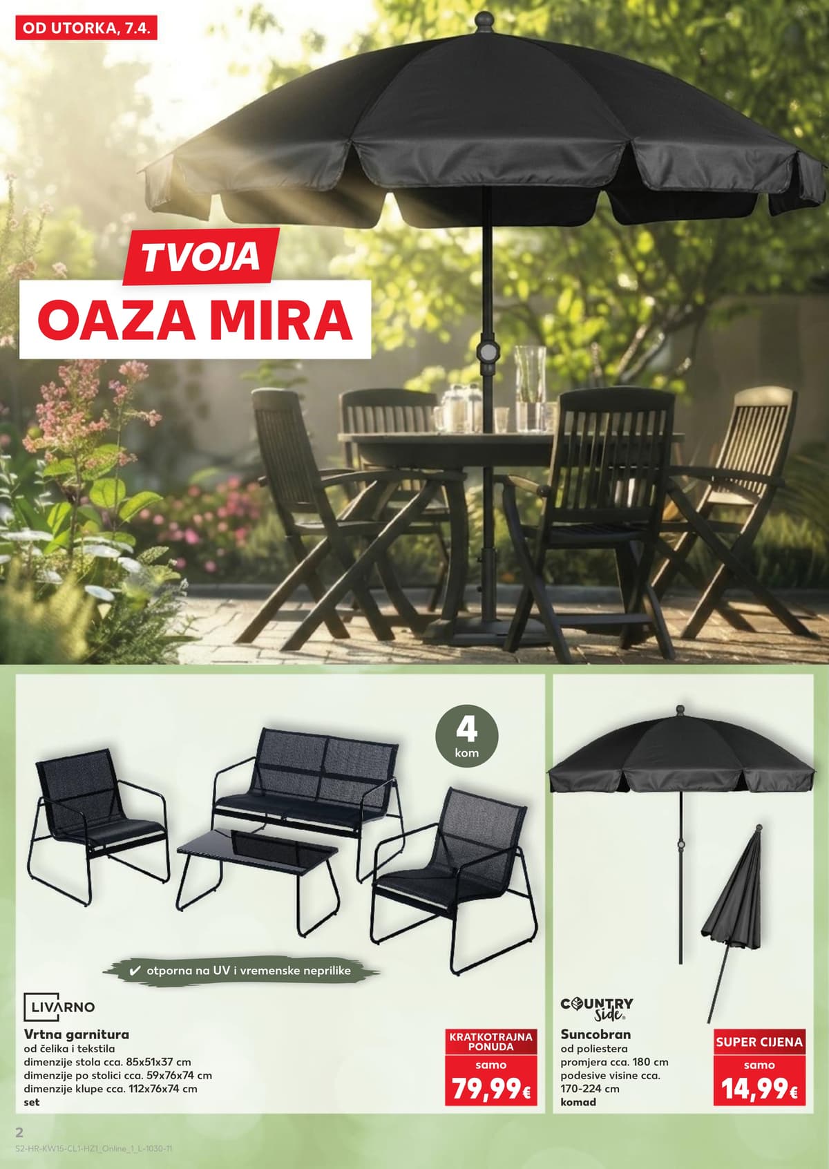 Stranica 2. Kaufland kataloga - Vrtni Namještaj i Roštilj