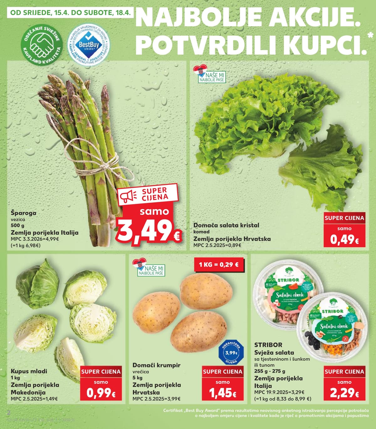 Stranica 2. Kaufland kataloga - Tjedna Akcija od 12.04.2026.