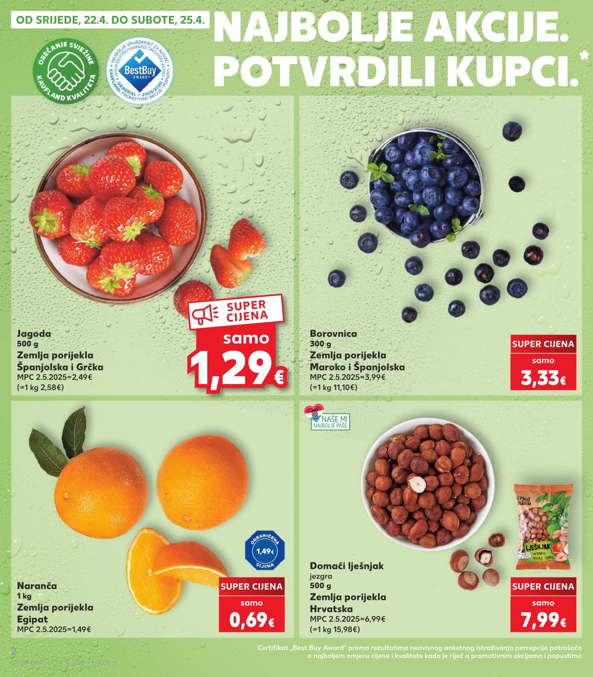 Stranica 2. Kaufland kataloga - Tjedna Akcija od 19.04.2026.