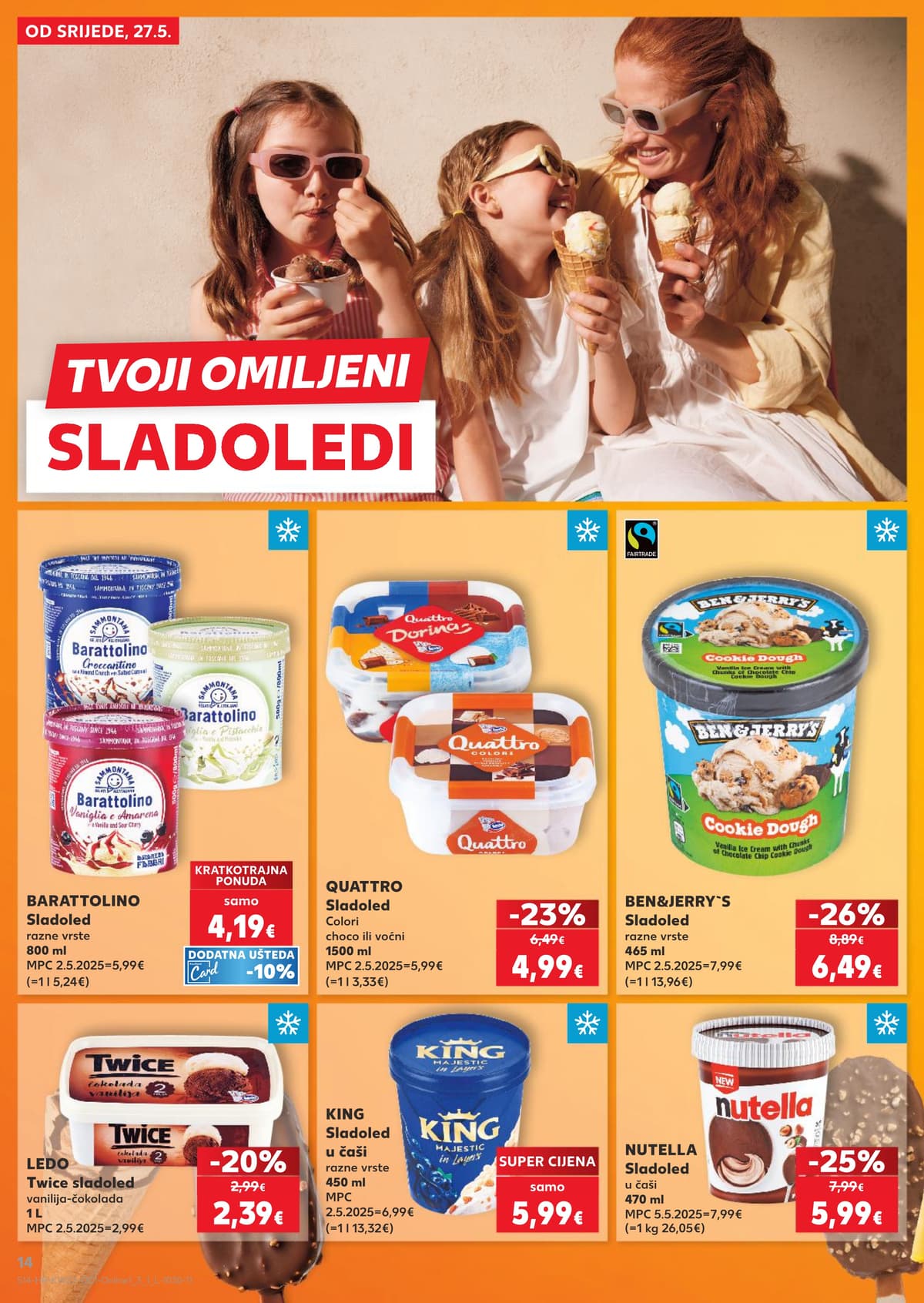 Stranica 14. Kaufland kataloga - Roštilj, Bio i Sladoledi od 24.05.2026.