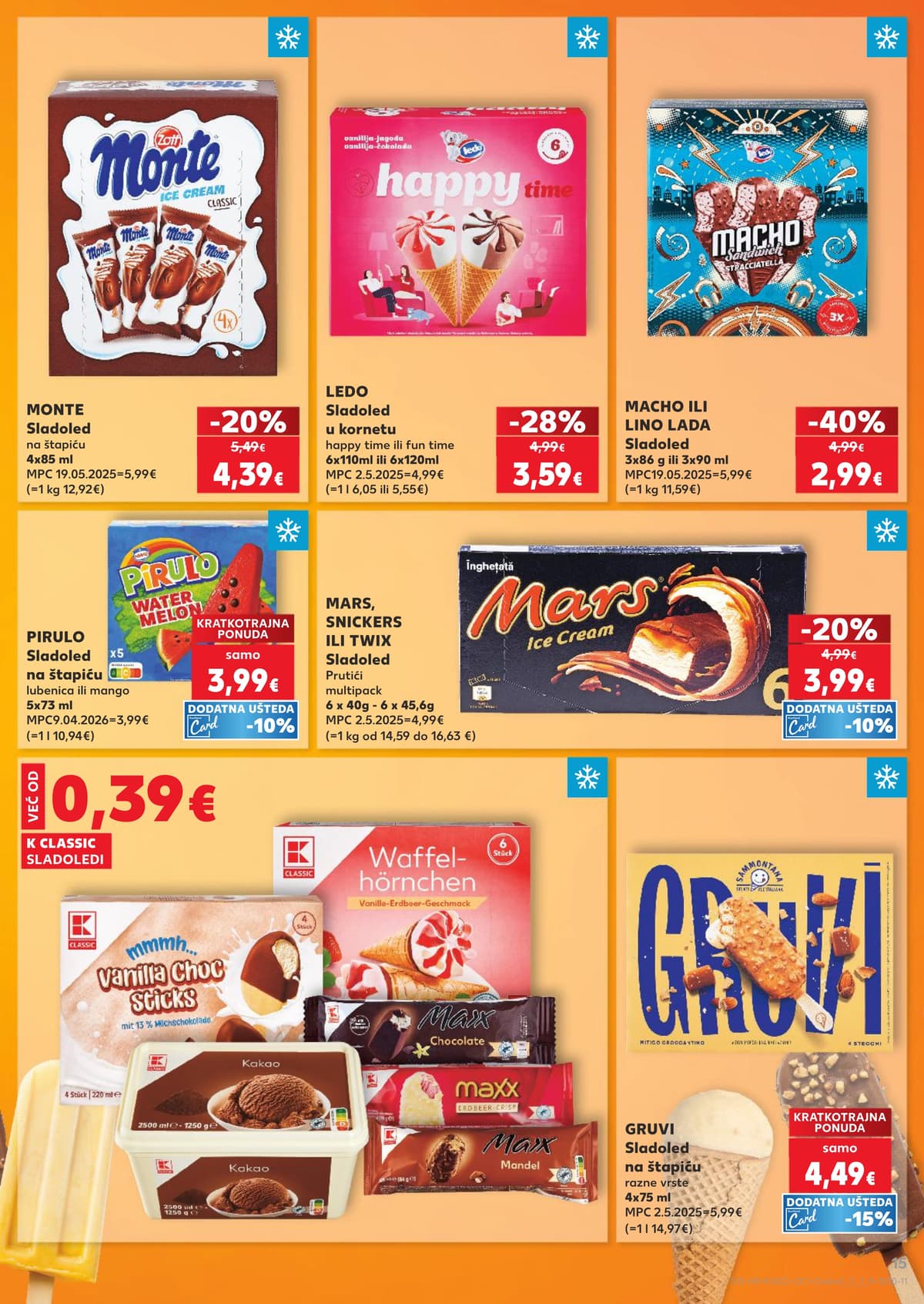 Stranica 15. Kaufland kataloga - Roštilj, Bio i Sladoledi