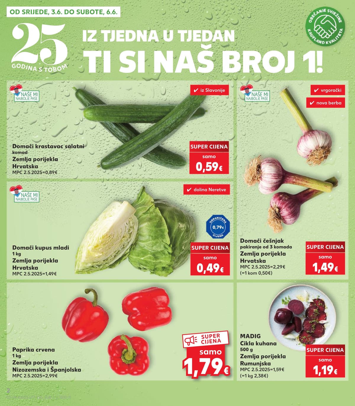 Stranica 2. Kaufland kataloga - Tjedna Akcija od 31.05.2026.