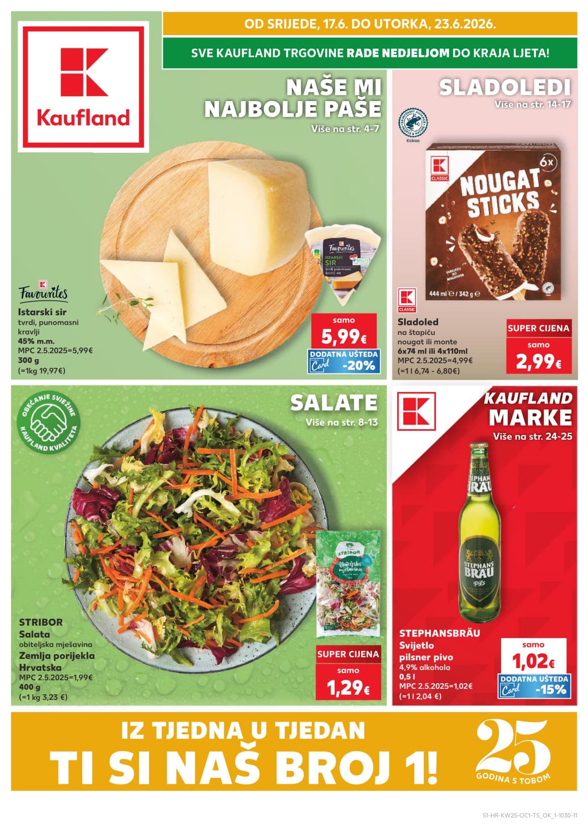 Stranica 1. Kaufland kataloga - Naše mi najbolje paše, sladoledi, salate
