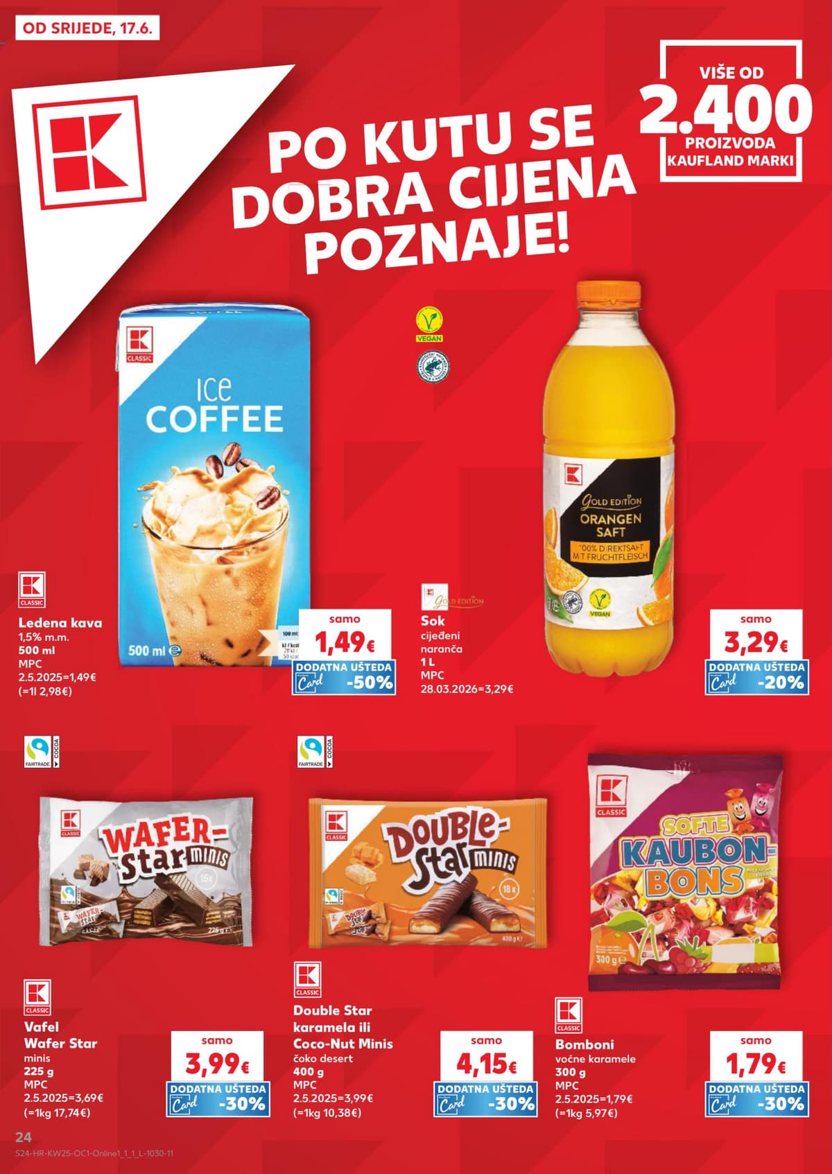 Stranica 24. Kaufland kataloga - Naše mi najbolje paše, sladoledi, salate od 14.06.2026