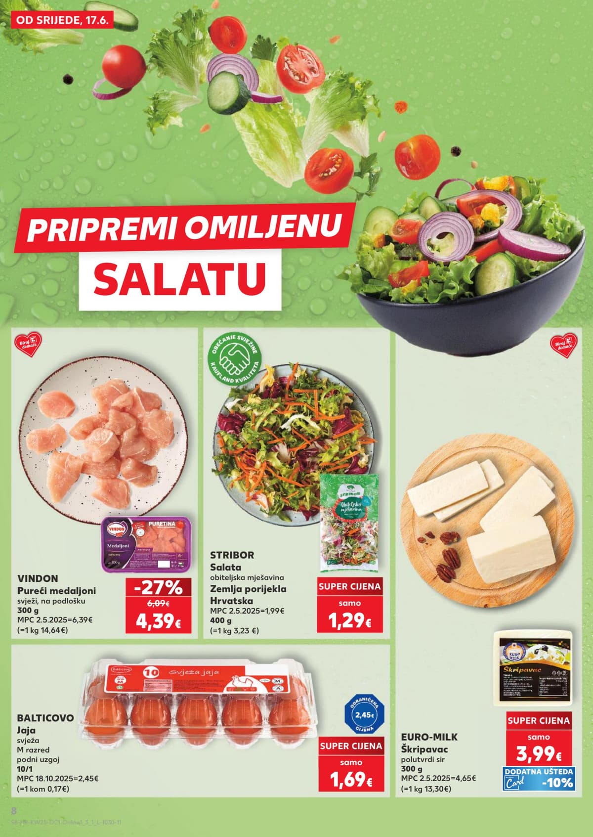 Stranica 8. Kaufland kataloga - Naše mi najbolje paše, sladoledi, salate