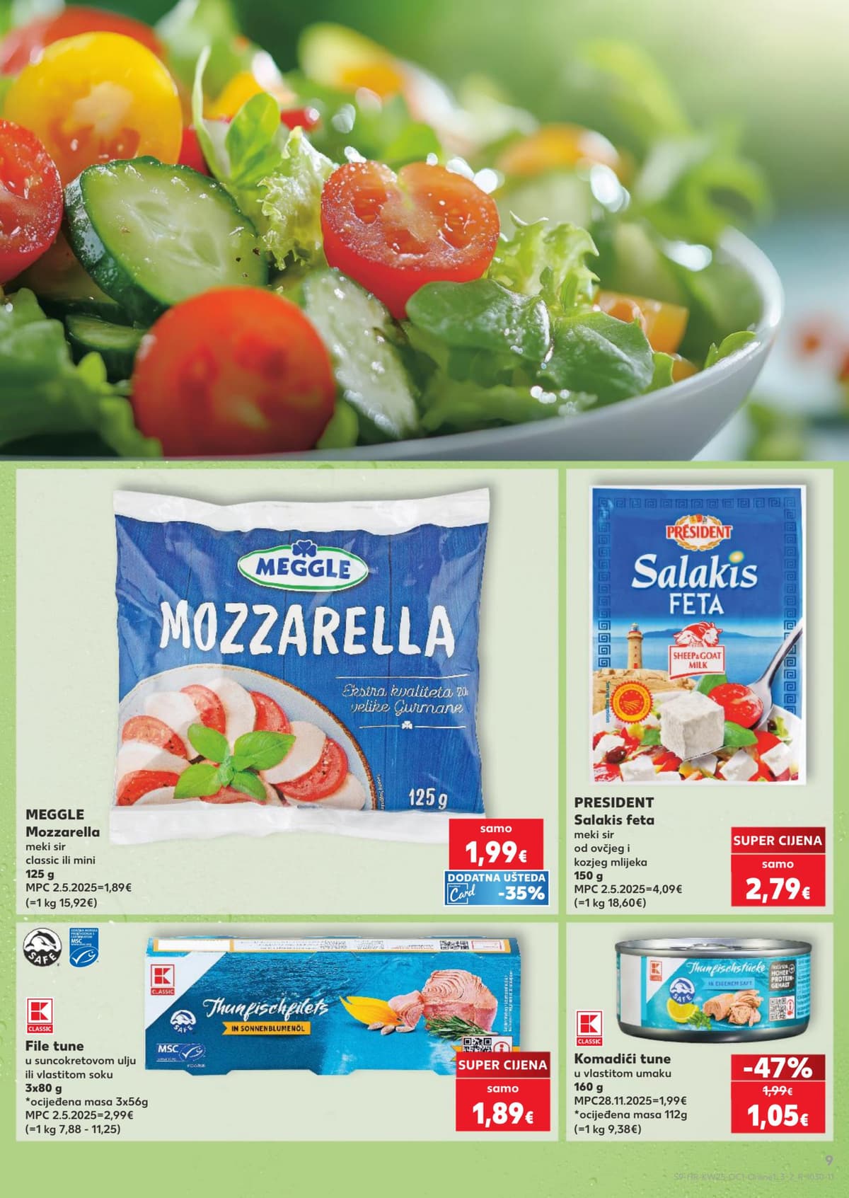 Stranica 9. Kaufland kataloga - Naše mi najbolje paše, sladoledi, salate od 14.06.2026