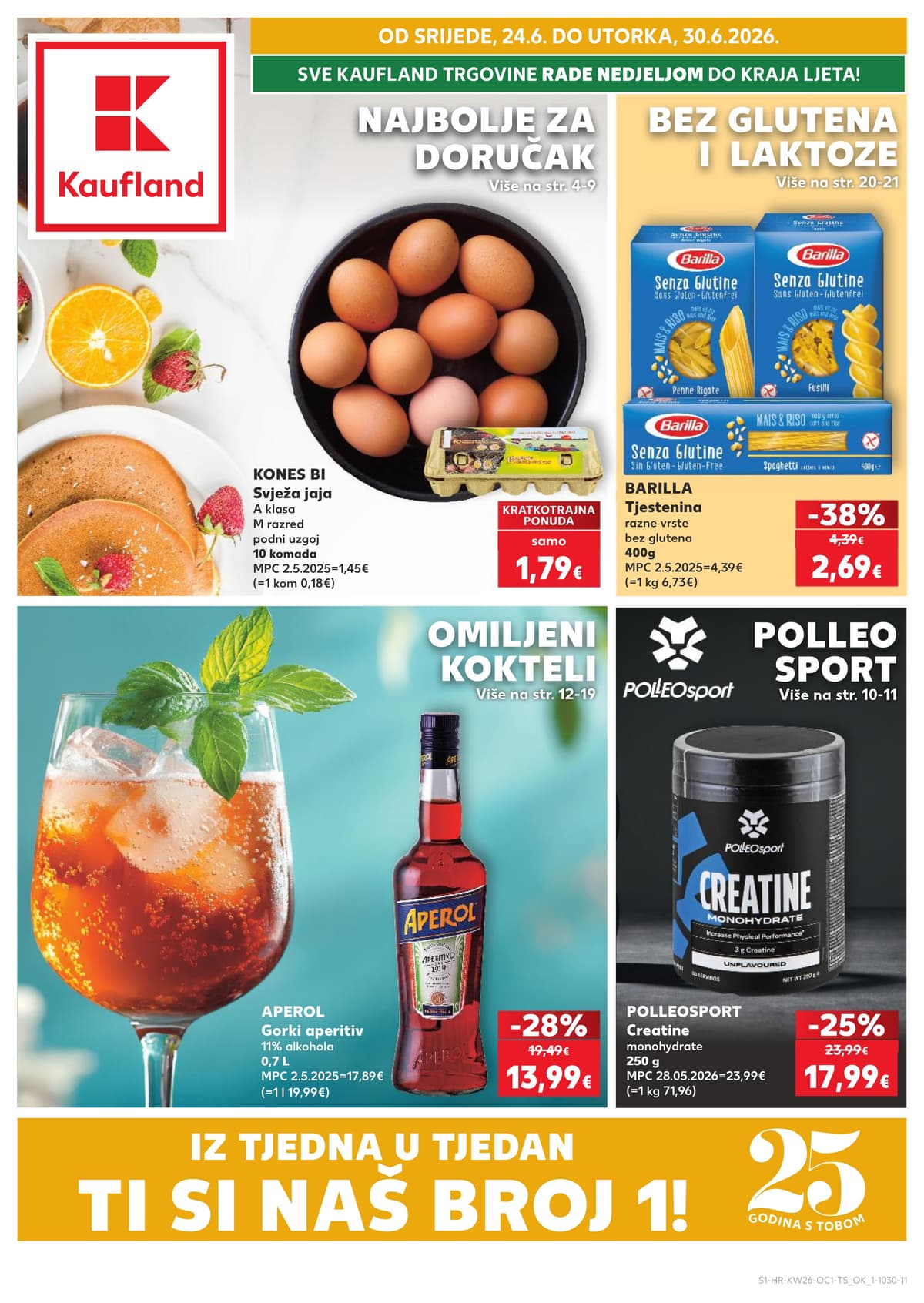 Stranica 1. Kaufland kataloga - Najbolje za doručak od 22.06.2026