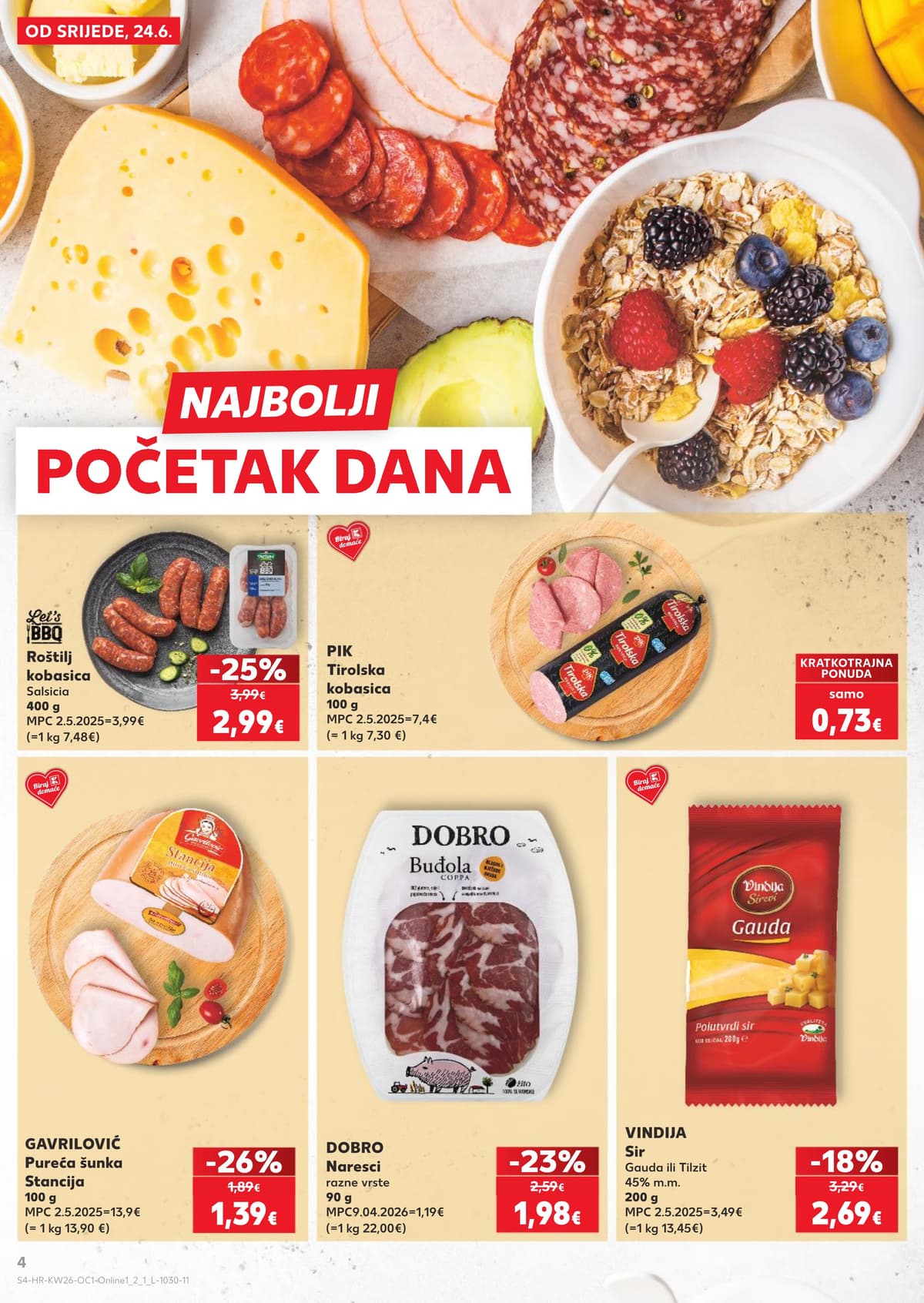 Stranica 4. Kaufland kataloga - Najbolje za doručak od 22.06.2026