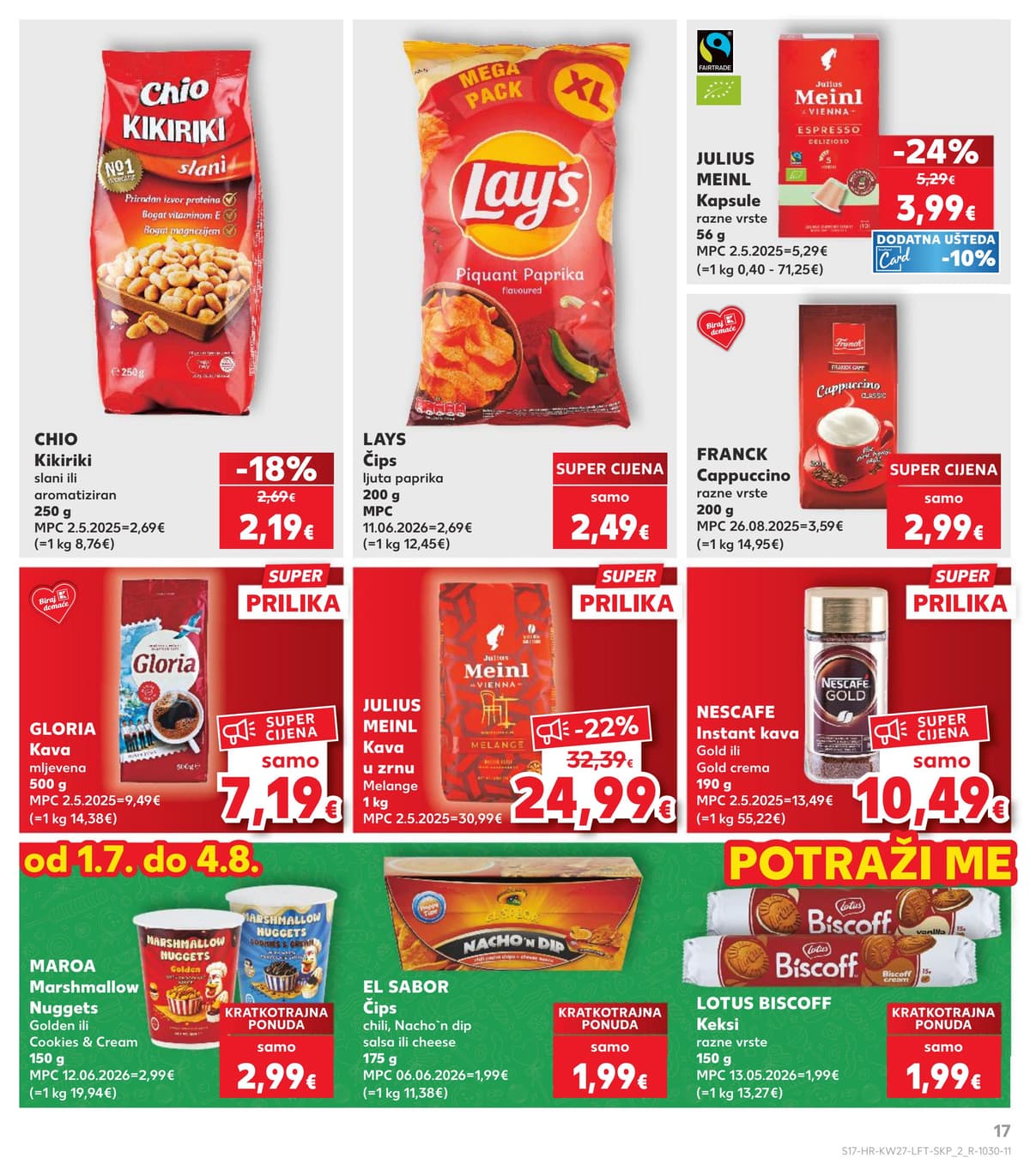 Stranica 17. Kaufland kataloga - Prehrana od 28.06.2026