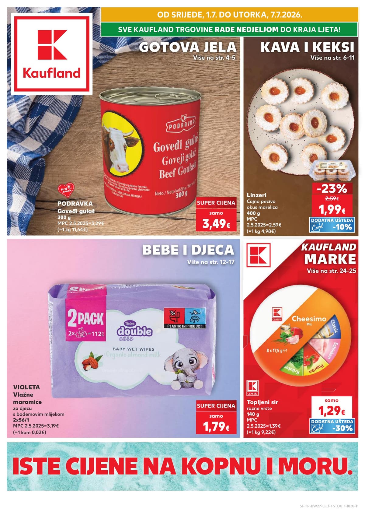 Stranica 1. Kaufland kataloga - Gotova jela, kava i keksi... od 28.06.2026