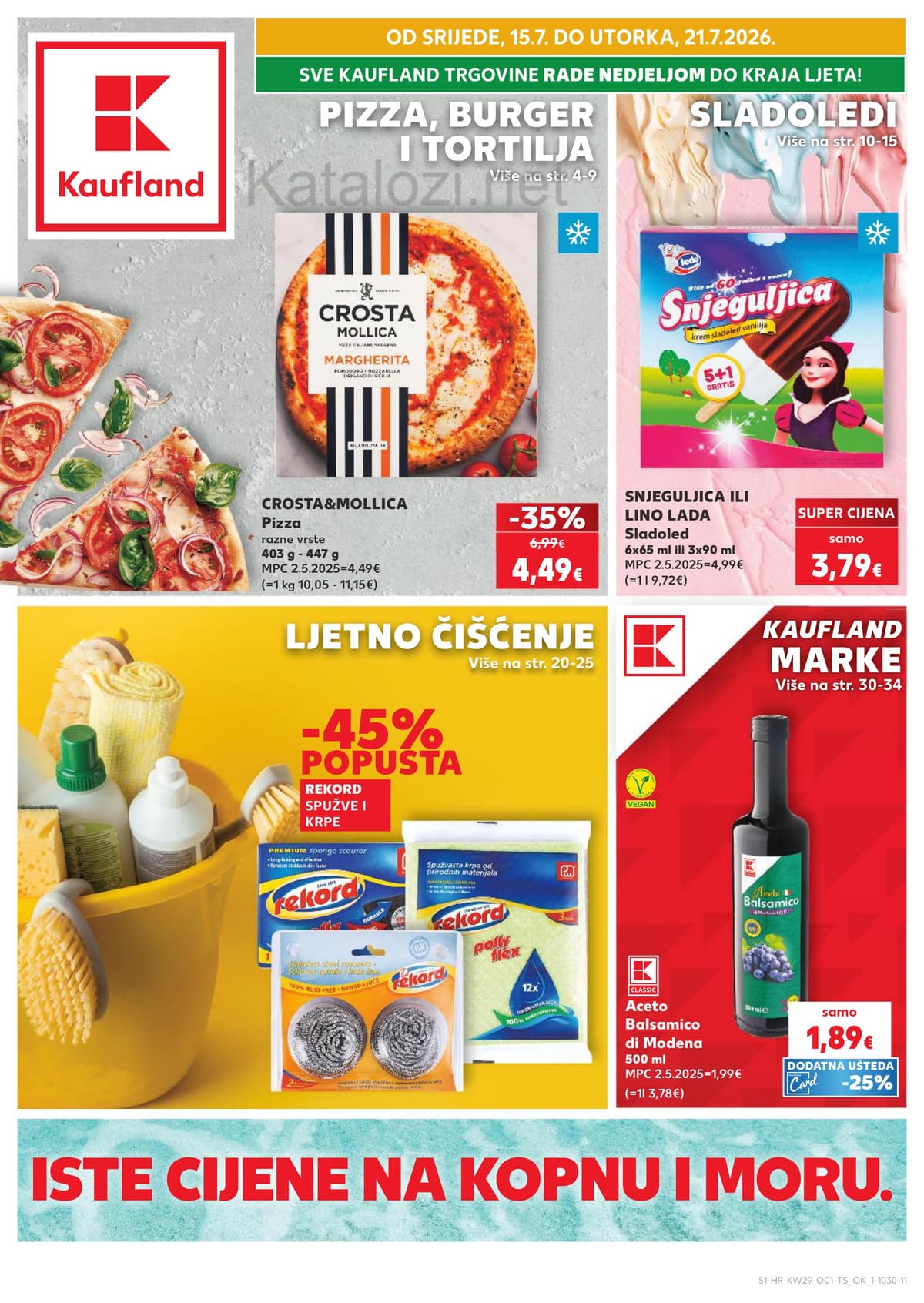 Stranica 1. Kaufland kataloga - Pizza, burger, sladoledi ... od 16.07.2026