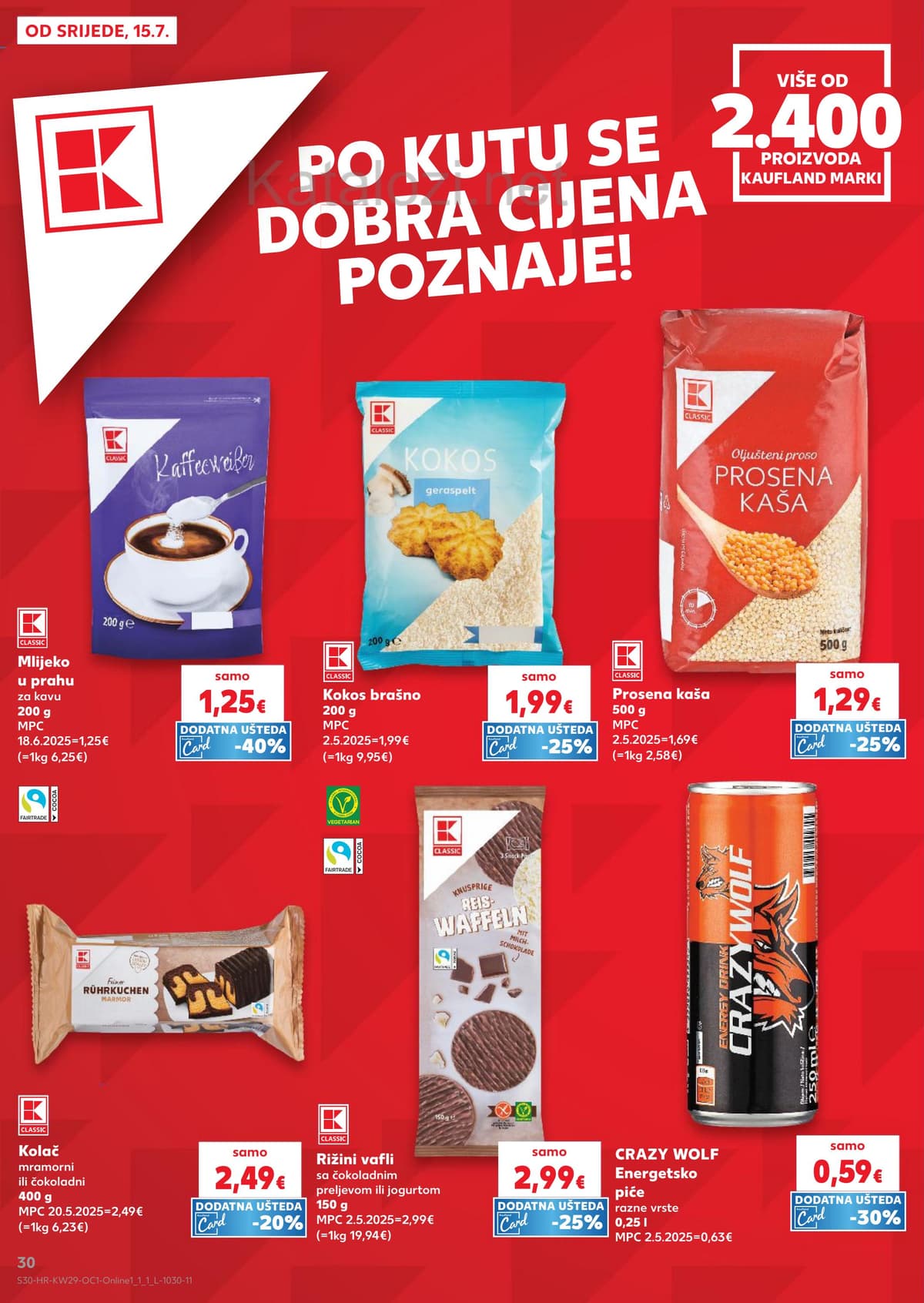 Stranica 30. Kaufland kataloga - Pizza, burger, sladoledi ... od 16.07.2026