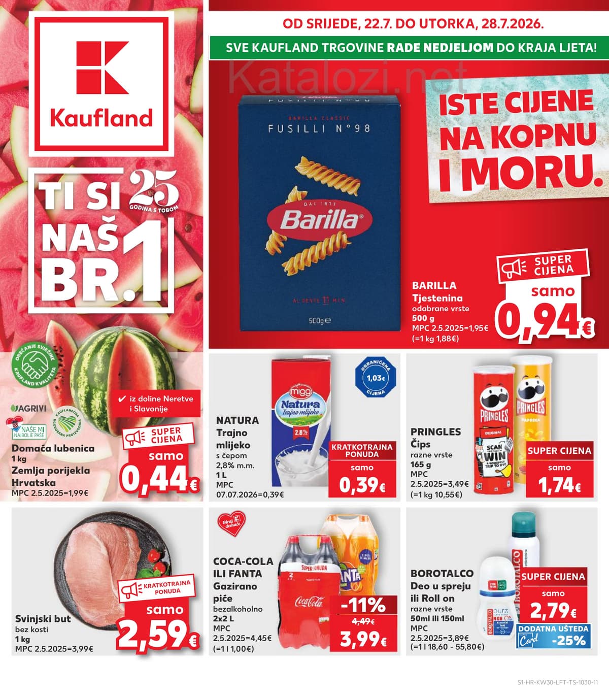 Stranica 1. Kaufland kataloga - Tjedna Akcija od 23.07.2026.