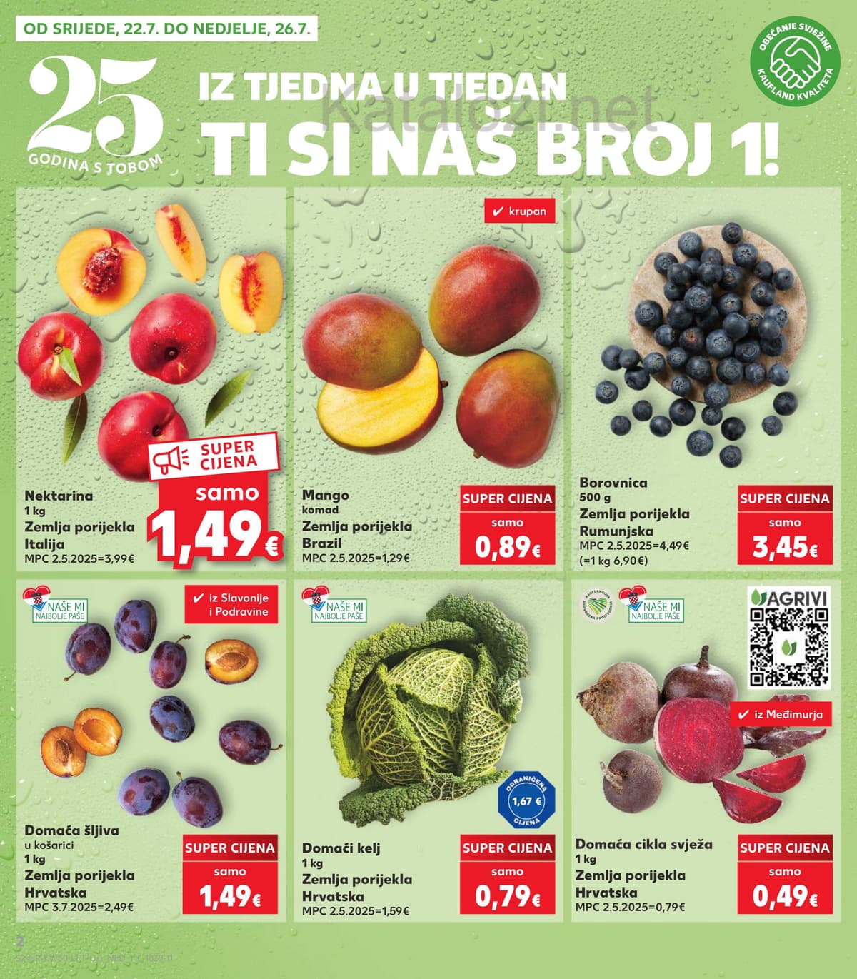 Stranica 2. Kaufland kataloga - Tjedna Akcija od 23.07.2026.