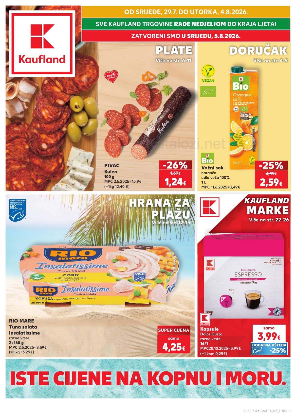 Stranica 1. Kaufland kataloga - Plate, doručak, hrana za plažu...