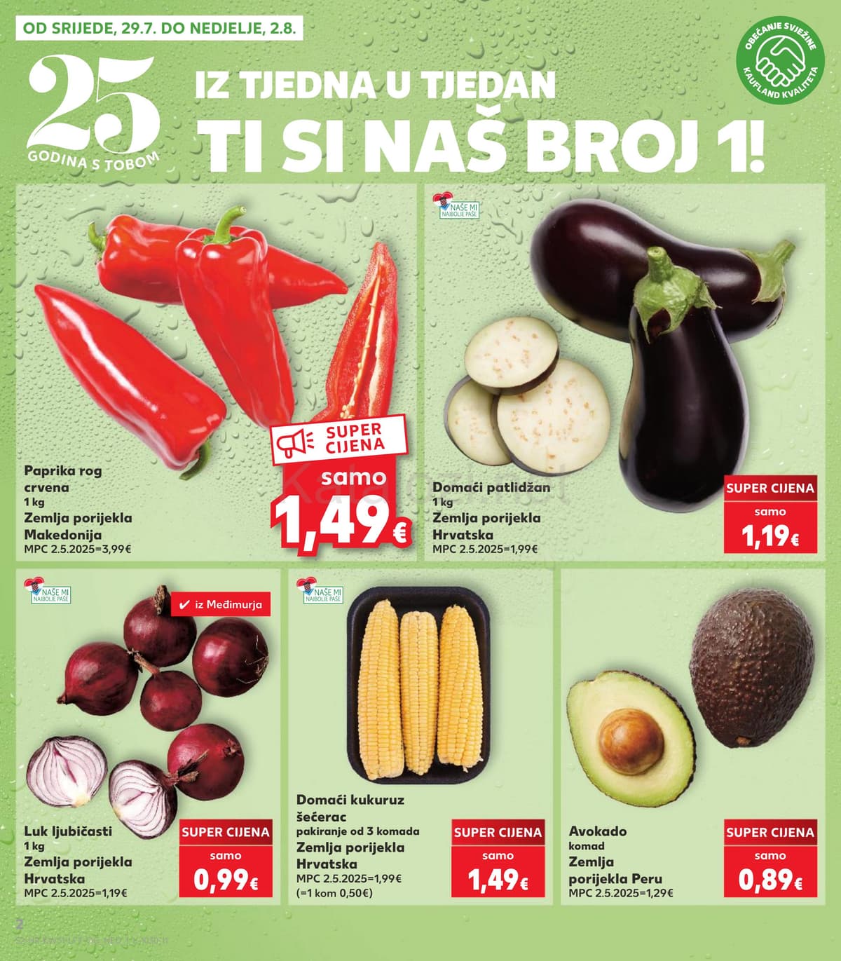 Stranica 2. Kaufland kataloga - Tjedna Akcija od 25.07.2026.