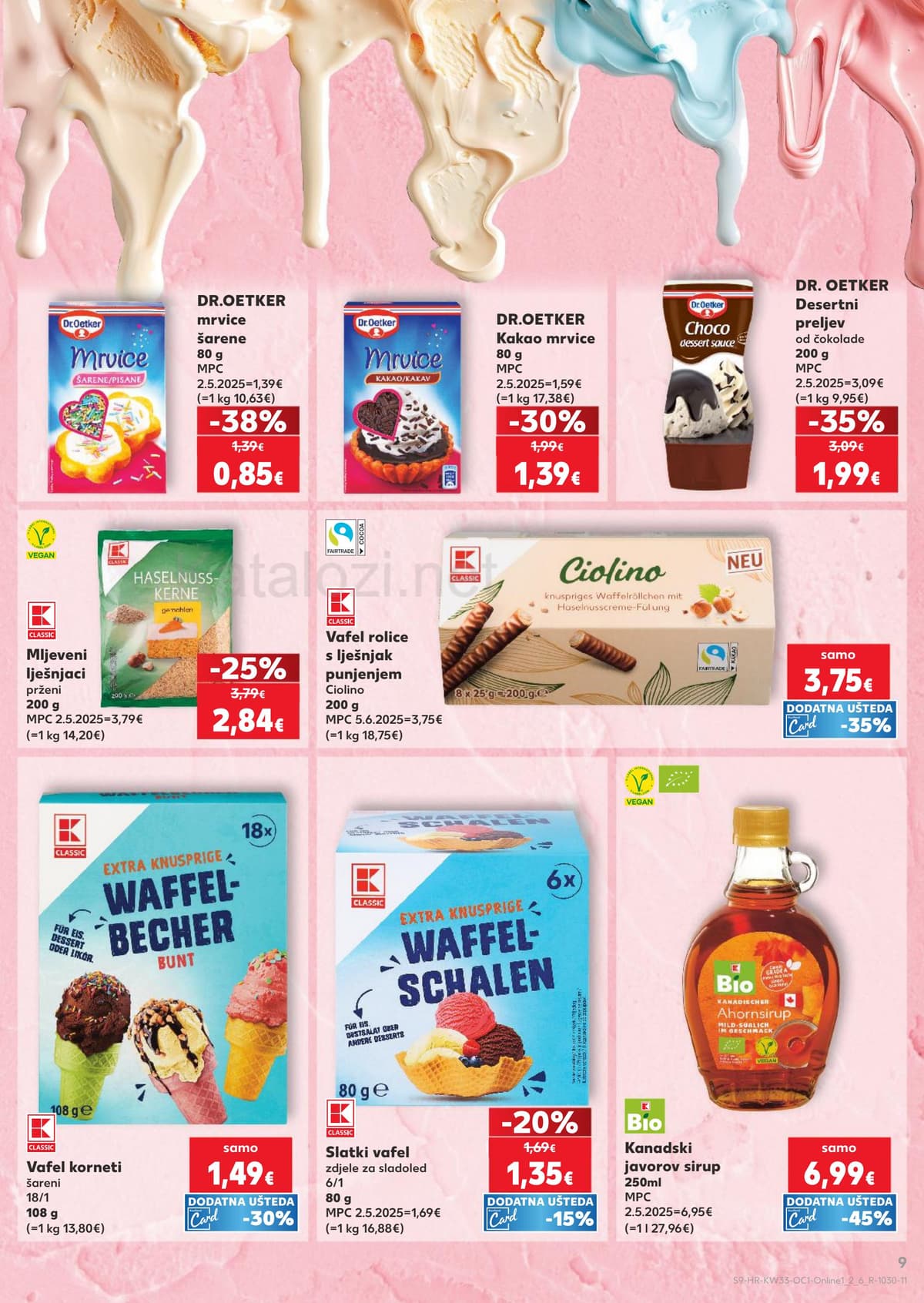 Stranica 9. Kaufland kataloga - Sladoledi, ljetni jelovnik i priprema kolača od 12.08.2026.