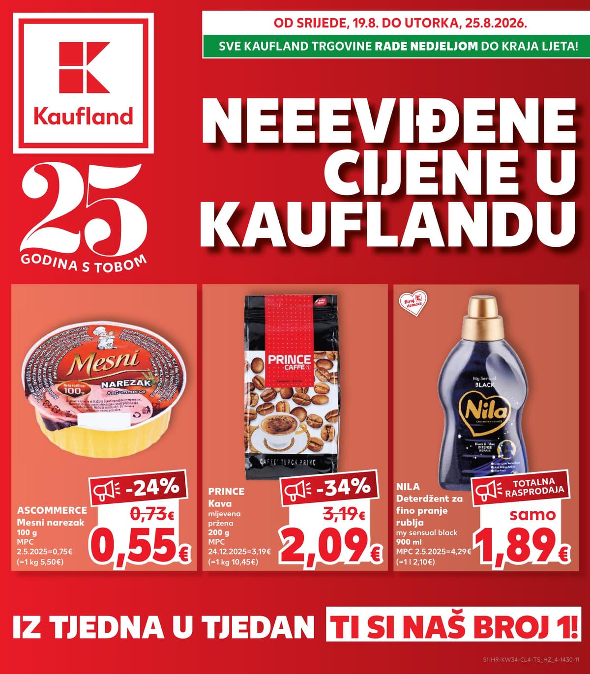 Stranica 1. Kaufland kataloga - Neviđene cijene od 17.08.2026.
