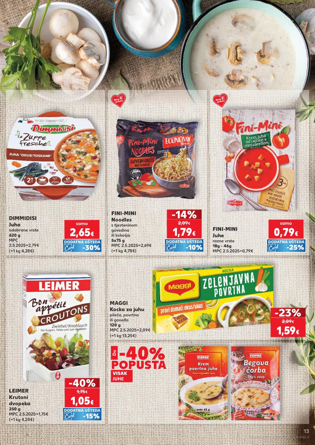 Stranica 13. Kaufland kataloga - Čišćenje, sladoledi, juhe...