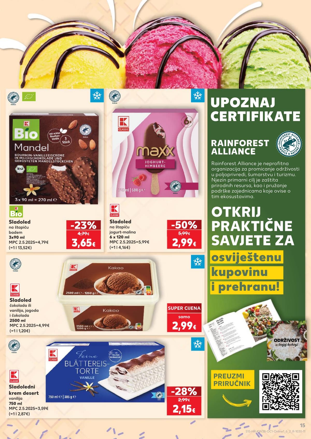 Stranica 15. Kaufland kataloga - Čišćenje, sladoledi, juhe... od 17.09.2026.
