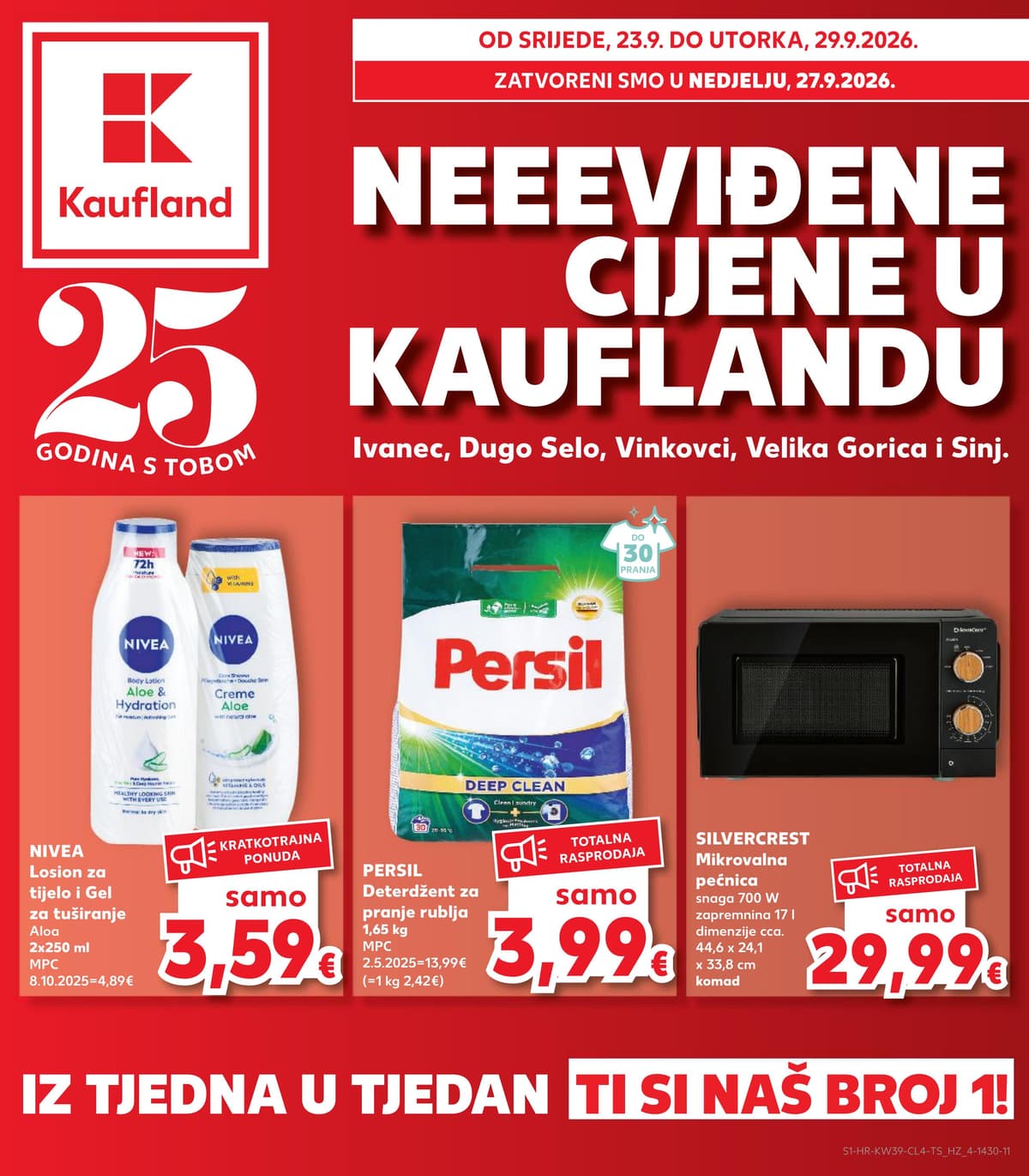 Stranica 1. Kaufland kataloga - Neviđene cijene od 20.09.2026.
