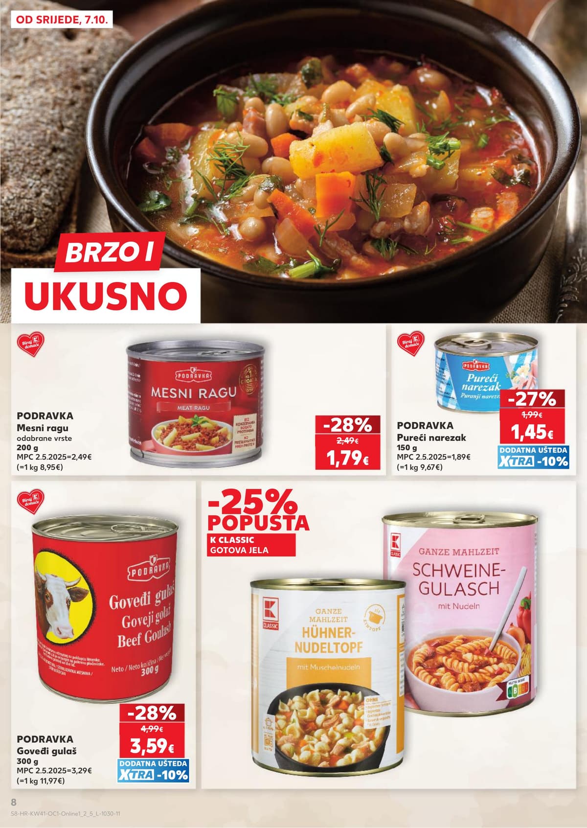 Stranica 8. Kaufland kataloga - Gotova jela, bio i sve za smočnicu od 16.10.2026.