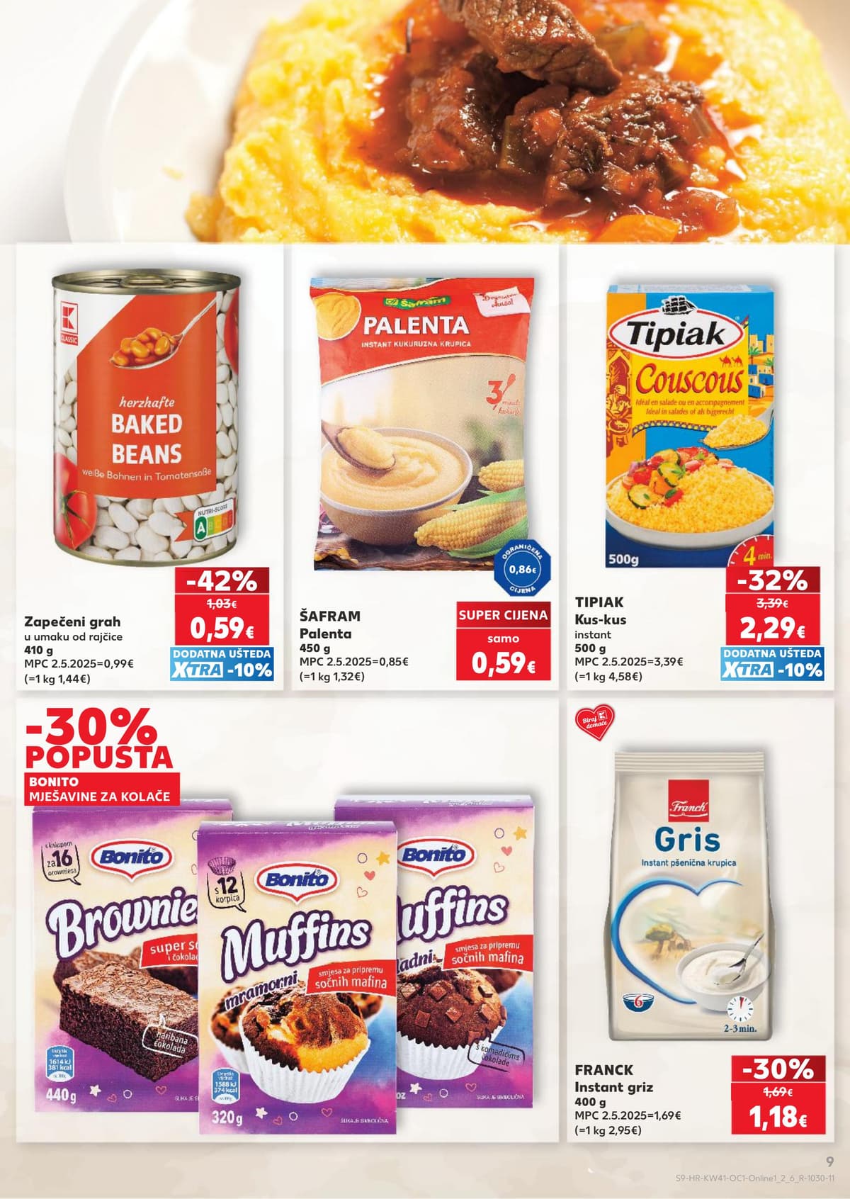Stranica 9. Kaufland kataloga - Gotova jela, bio i sve za smočnicu od 16.10.2026.