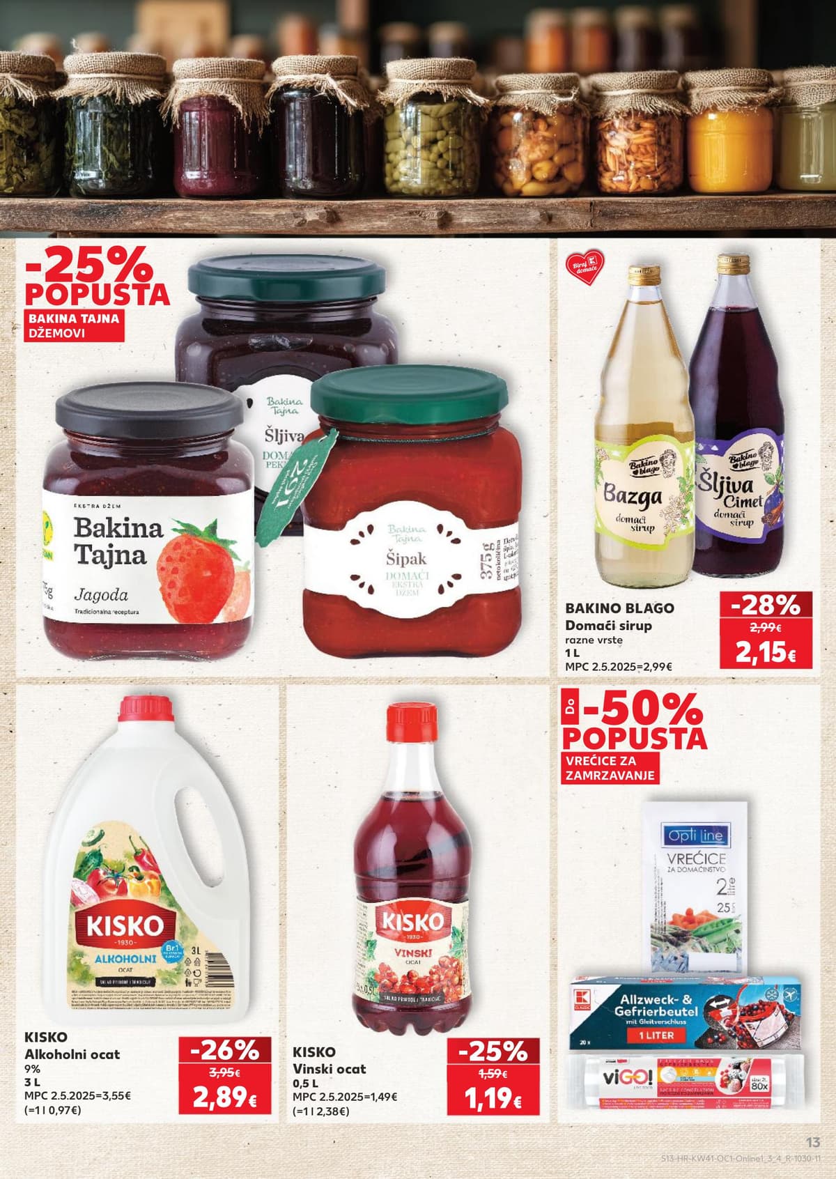 Stranica 13. Kaufland kataloga - Gotova jela, bio i sve za smočnicu od 16.10.2026.