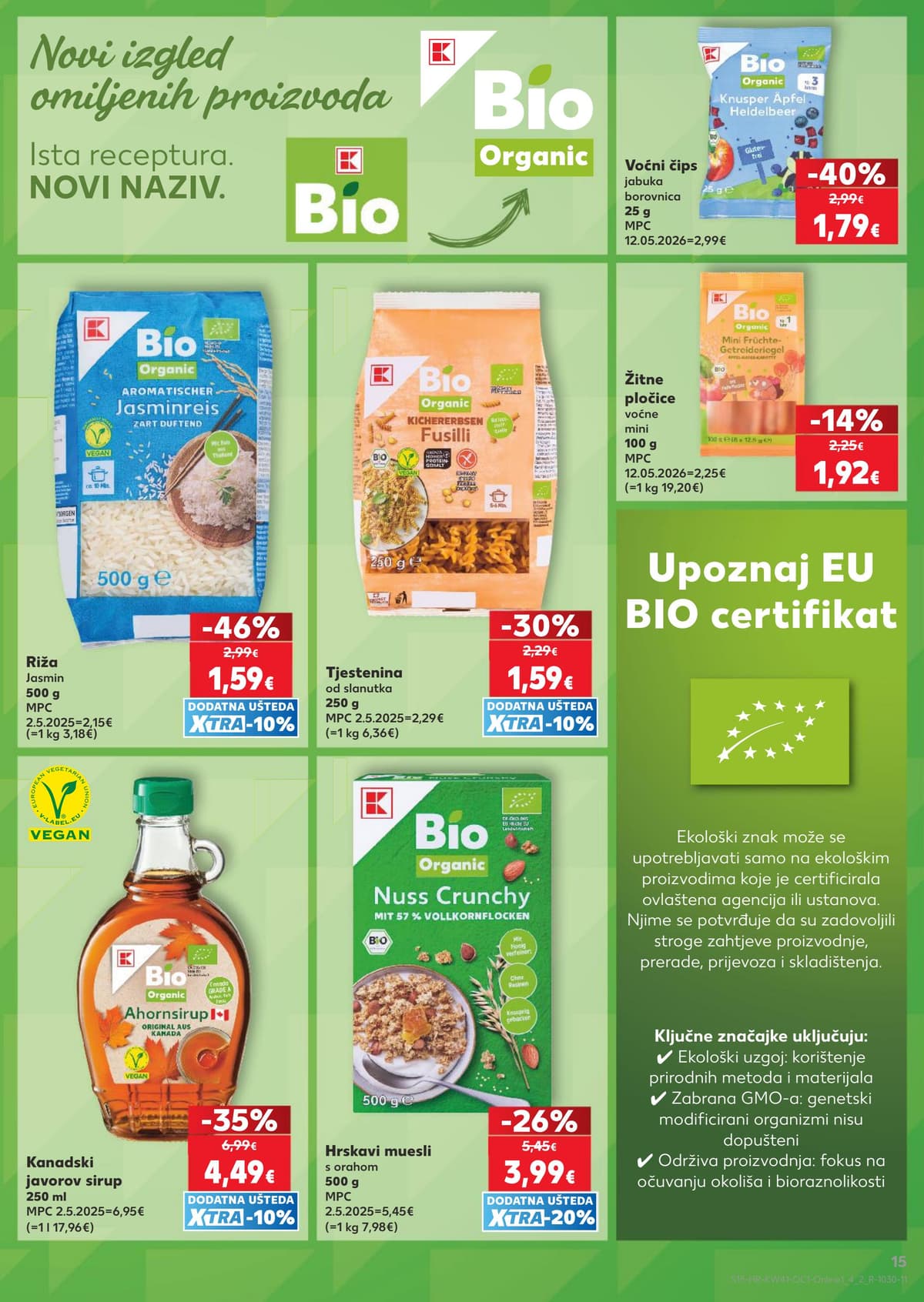 Stranica 15. Kaufland kataloga - Gotova jela, bio i sve za smočnicu od 16.10.2026.