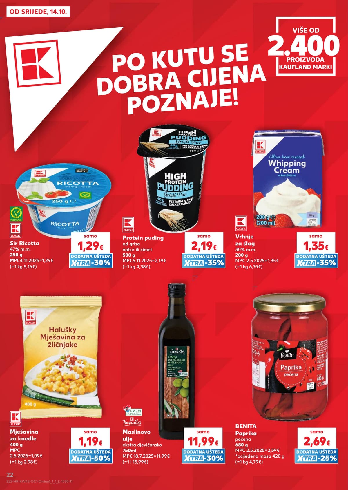 Stranica 22. Kaufland kataloga - Dani kruha, sirevi...