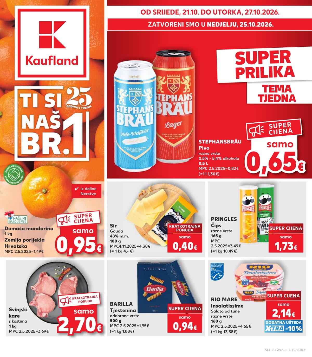 Stranica 1. Kaufland kataloga - Tjedna Akcija od 17.10.2026.