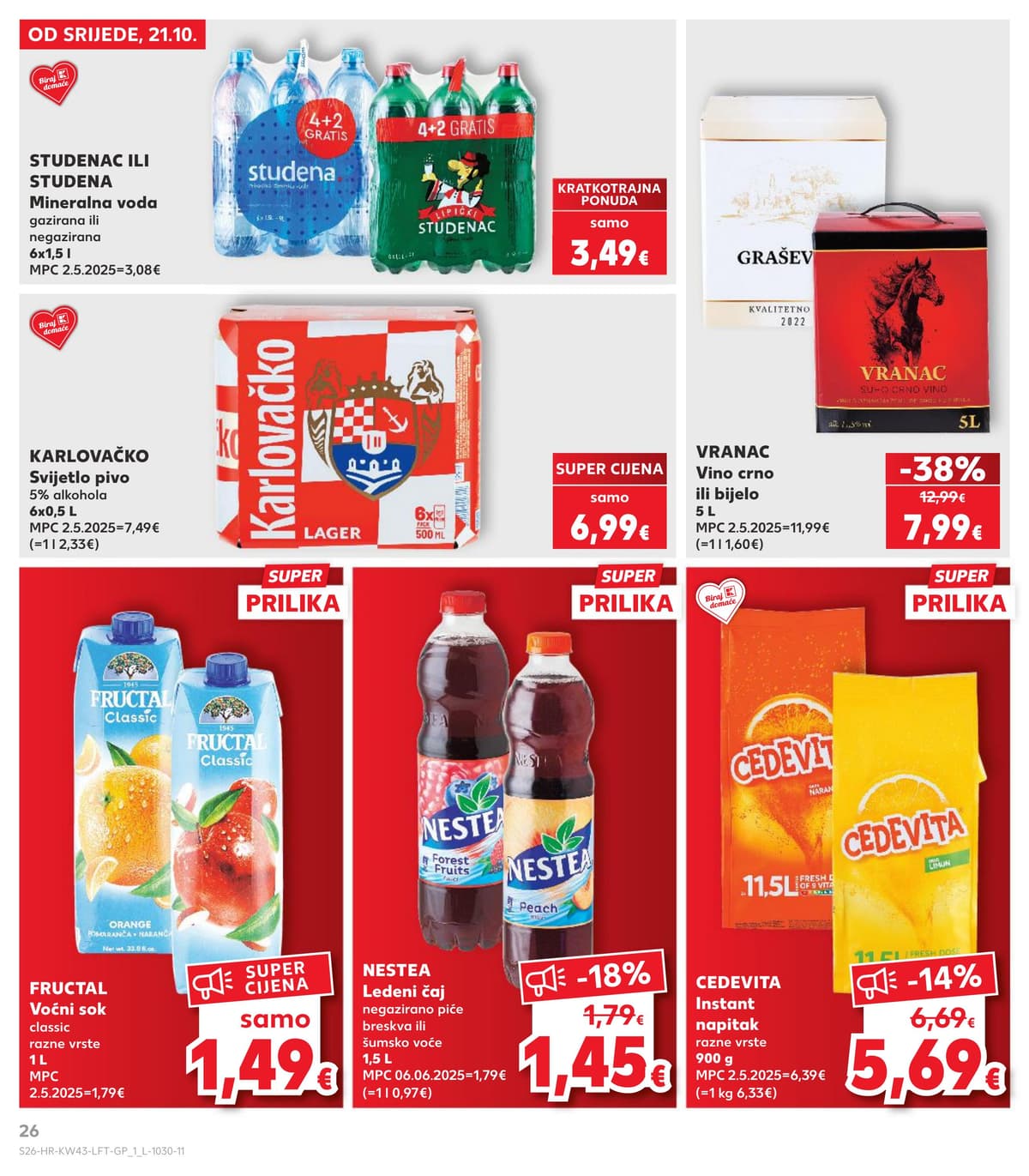 Stranica 26. Kaufland kataloga - Tjedna Akcija od 17.10.2026.
