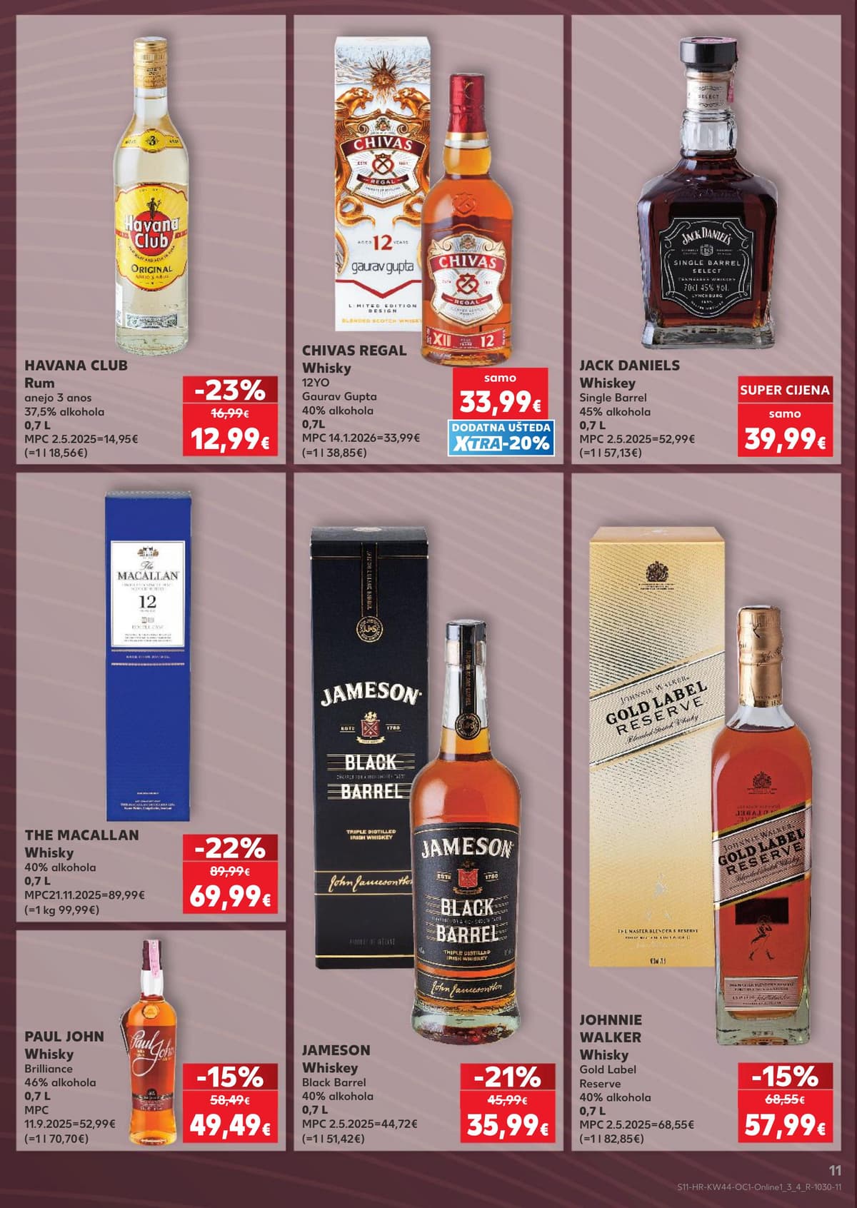 Stranica 11. Kaufland kataloga - Žestoka pića, riba, sve za njegu tijela