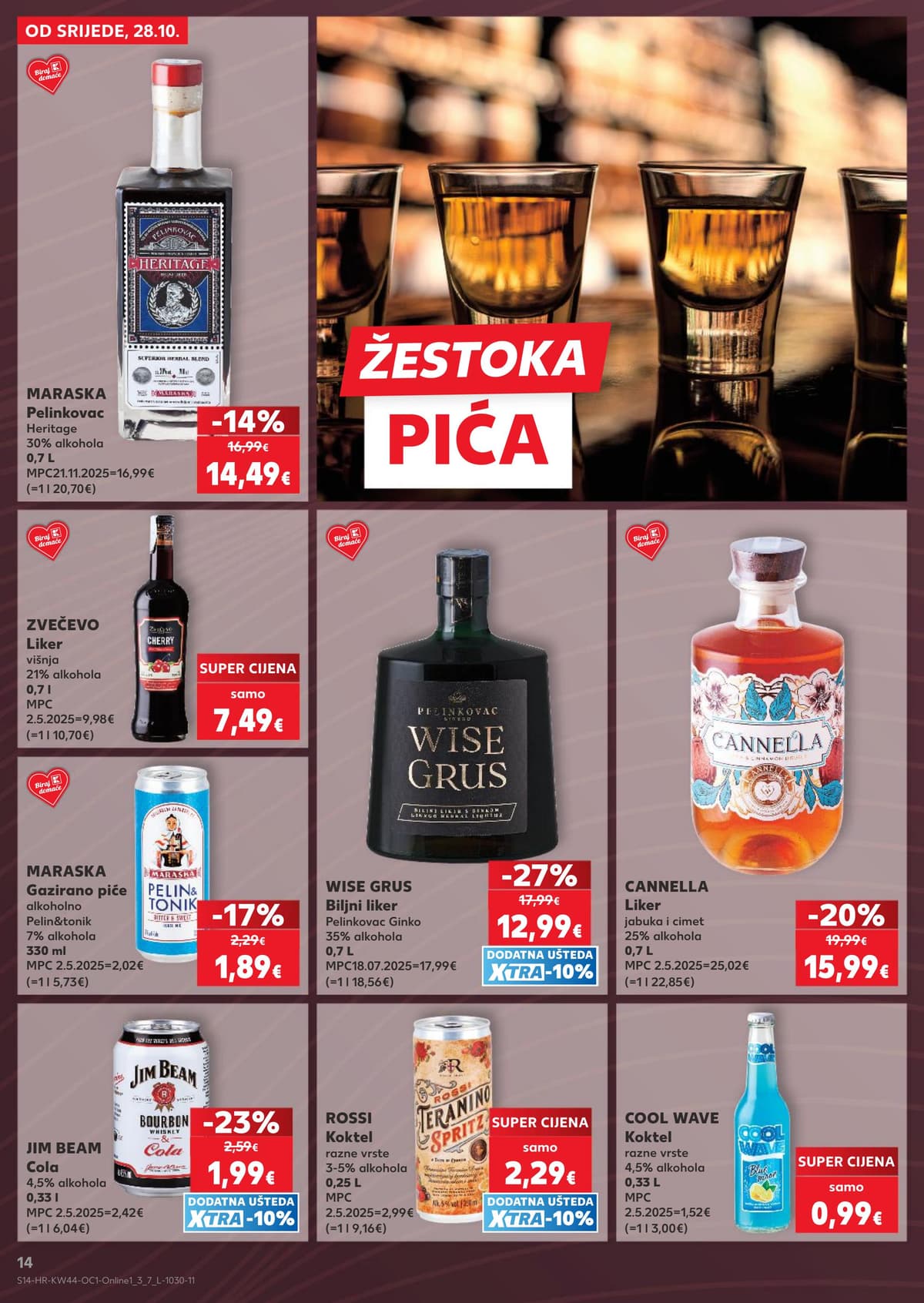 Stranica 14. Kaufland kataloga - Žestoka pića, riba, sve za njegu tijela
