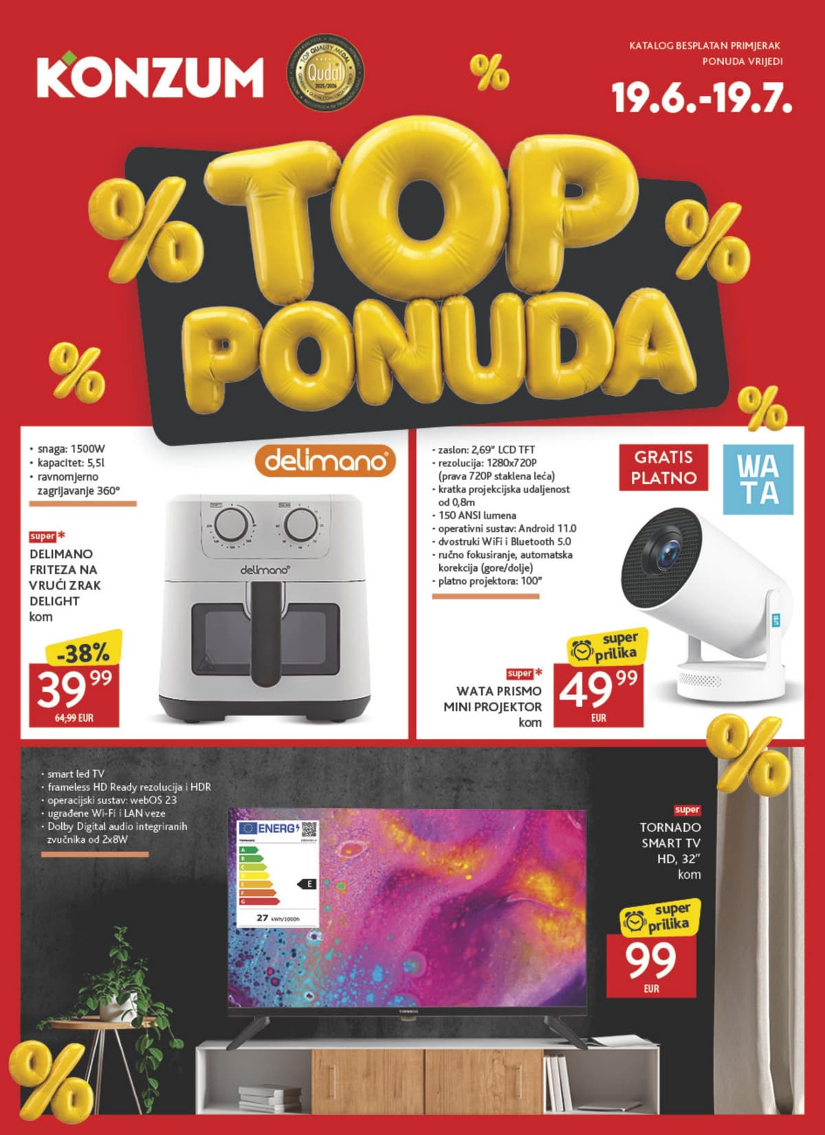 Stranica 1. Konzum kataloga - Top ponuda neprehrambenih proizvoda od 20.06.2026